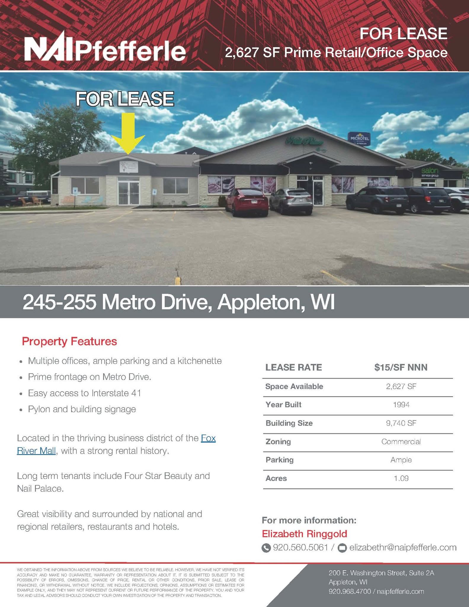 Appleton WI - If you are, or know of anyone, looking to lease some office space, we have two spaces that are available in August 2026! Attached is one of these spaces at 2627 sq ft. Located at HWY 41 and College Avenue. It's been a great space for us, we are just moving to a bigger space to continue growing! Please share with others who may be interested! #officespace #leasing #AppletonWI #growth #expressivetherapiesllc #musictherapy #arttherapy #counselingservices