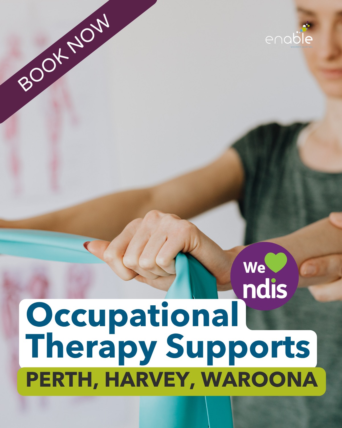 ✅ OCCUPATIONAL THERAPY SUPPORTS AVAILABLE ✅
Is Occupational Therapy on your NDIS Plan?
We have availability in Perth, Harvey and Waroona for adult Participants.
Enable WA offers a wide suite of NDIS Occupational Therapy services, including (but not limited to):
✅ Functional Capacity Assessments
✅ Assistive technology/ equipment prescription
✅ Home assessment and recommendation services
✅ Daily living skills development
✅ Supporting sensory needs
If you are interested in learning more and booking your appointment, get in touch with our team: therapy@enablewa.org.au, or visit our website: www.enablewa.org.au.
#NDISAustralia #DisabilityWA #AlliedHealth #SupportWork #SupportWorkers #ServiceCoordination #NDISPlans #SpeechPathology #SpeechTherapy #NDIS #OccupationalTherapy #OccupationalTherapists #PBS #PositiveBehaviourSupport #EnableWA