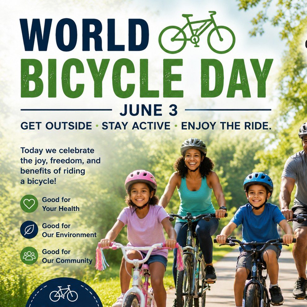 🚲 Happy World Bicycle Day! 🚲
Today we celebrate the joy, freedom, and benefits of riding a bicycle!
Whether you're riding through the neighborhood, exploring local trails, biking with family, or simply enjoying the fresh air, cycling is a great way to stay active, reduce stress, and connect with your community.
At the Sewickley Community Center, we believe healthy communities are built through movement, recreation, and opportunities to enjoy the outdoors together.
🌞 So dust off your bike, put on your helmet, and take a ride today!
Tell us in the comments:
👇 Where is your favorite place to ride a bike?
#WorldBicycleDay #SewickleyCommunityCenter #HealthyCommunity #GetOutside #RideABike #CommunityStrong