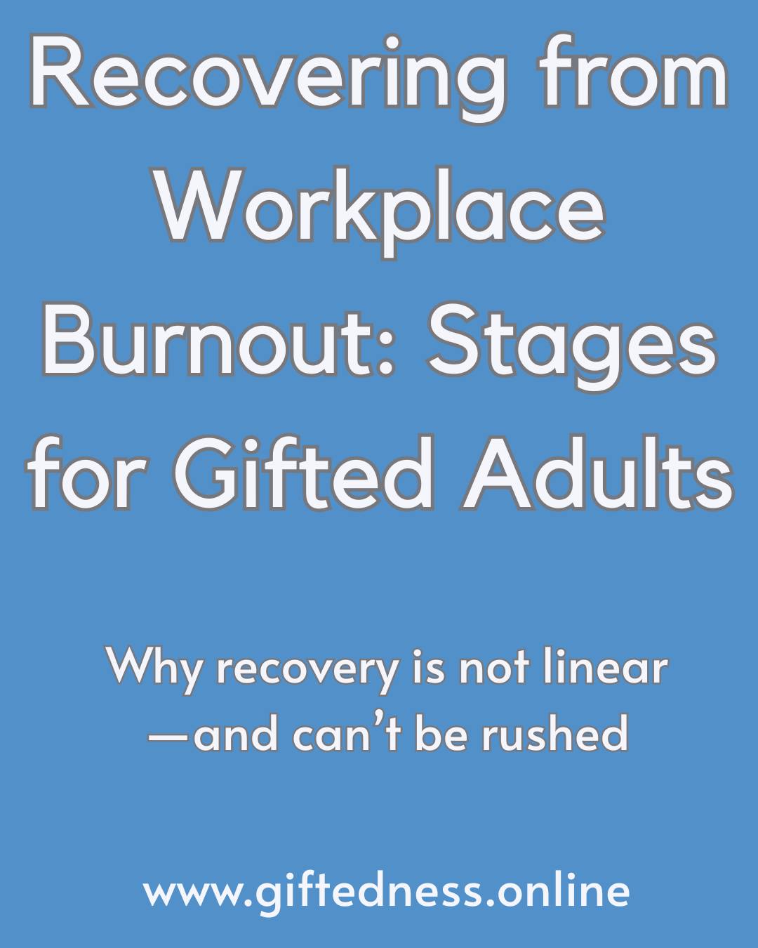 Burnout recovery is not a quick reset—it’s a staged process involving nervous‑system stabilization, energy restoration, identity repair, and long‑term reorientation. Occupational health research shows that returning to the same conditions that caused burnout greatly increases relapse risk (Maslach & Leiter, 2016).
Gifted adults often struggle most during recovery because their identity is tied to competence, output, and reliability. True recovery requires changing expectations—both internal and external—not just resting enough to resume overfunctioning.
Healing happens when gifted adults are allowed to work within capacity, with autonomy, meaning, and realistic limits.
📚 References
Maslach, C., & Leiter, M. P. (2016). Understanding the burnout experience: Recent research and its implications for psychiatry. World Psychiatry, 15(2), 103–111. https://doi.org/10.1002/wps.20311
Leiter, M. P., & Maslach, C. (2004). Areas of worklife: A structured approach to organizational predictors of burnout. Research in Occupational Stress and Well‑Being, 3, 91–134.
World Health Organization. (2019). Burn‑out as an occupational phenomenon (ICD‑11).
Van den Broeck, A., Ferris, D. L., Chang, C. H., & Rosen, C. C. (2016). A review of self‑determination theory’s basic psychological needs at work. Journal of Management, 42(5), 1195–1229.
Rinn, A. N., & Bishop, J. (2015). Gifted adults: A systematic review and analysis of the literature. Gifted Child Quarterly, 59(4), 213–235.
#recovery #burnout #recoveryispossible #burnouthelp #GiftedAdult #workburnout #giftedness #giftedadults #mentalhealthmatters #mentalhealthatwork #MentalHealthAtWork #burnoutrecovery #burnoutrecoveryjourney