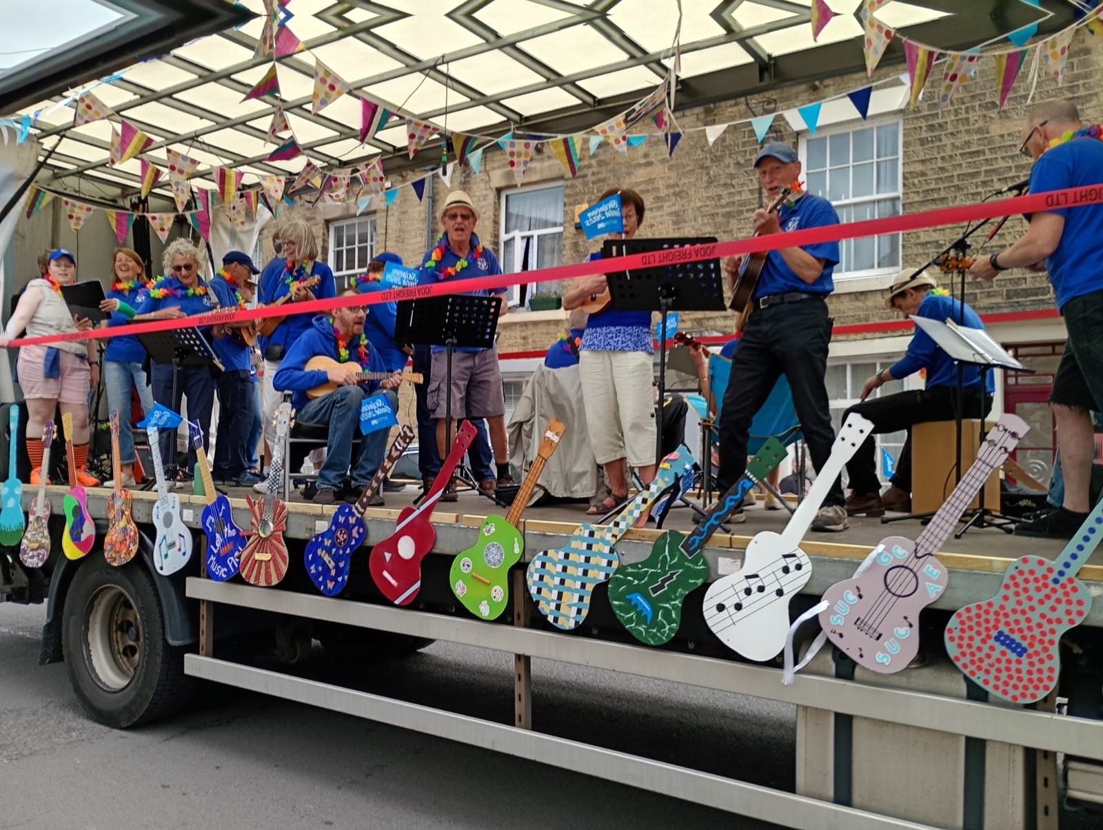 Wow it's June already! Which means we're in final preparation mode for Skipton Gala on 13th. 🥳🎶 Here's a memory from last year's float 😄