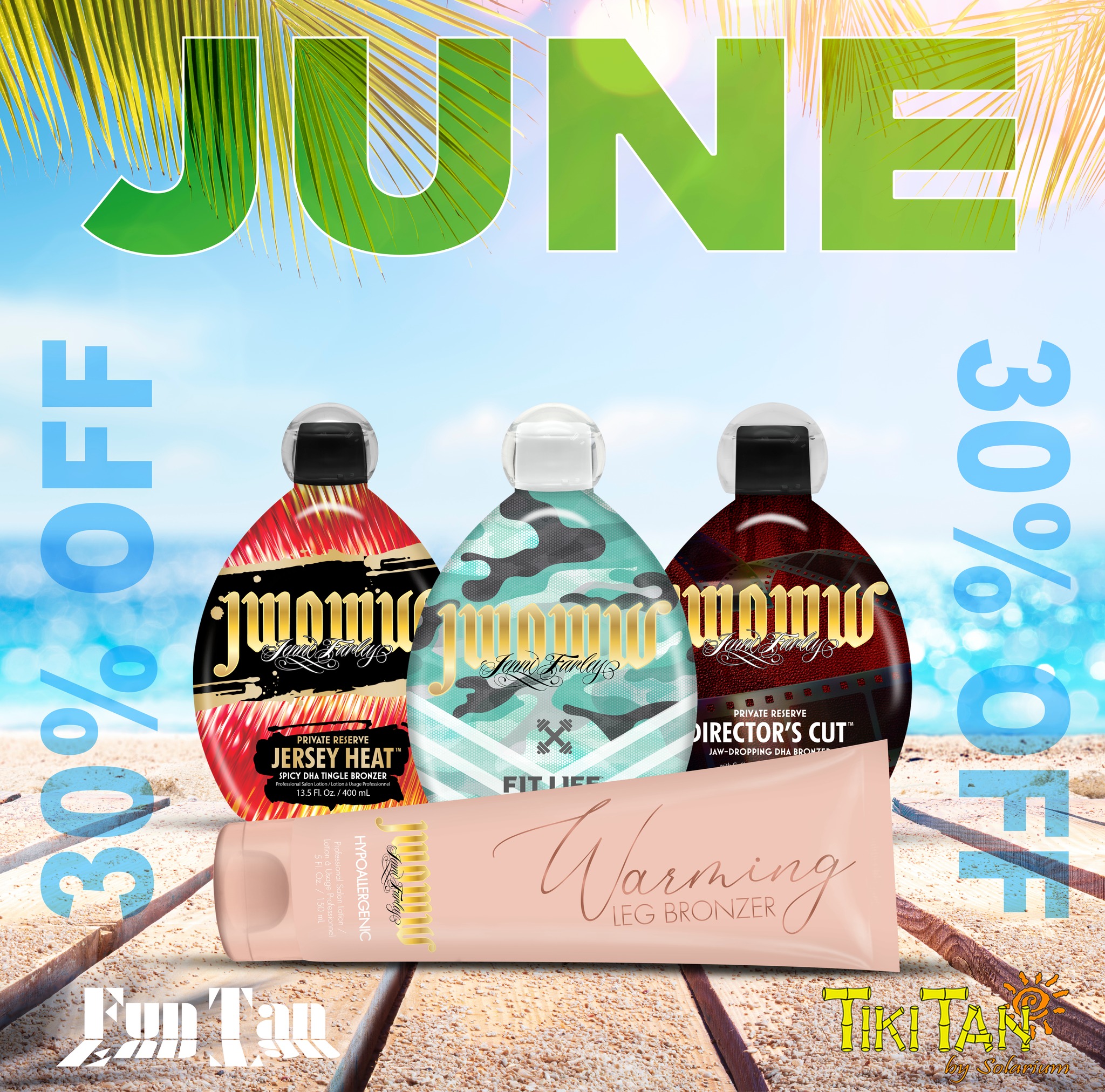 Summer tanning season just got hotter with JWOWW for June!☀️🔥
Our June Lotion of the Month collection is HERE — featuring fan-favorite JWOWW lotions ALL MONTH LONG at 30% OFF!
Whether you want deep bronzing, intense hydration, leg-perfecting color, or a fiery tingle, there’s a JWOWW lotion for you:
🔥 Jersey Heat™
A hot tingle bronzer designed to deliver darker results with intense moisture and tattoo protection. Perfect for experienced tanners who love the heat.
🎬 Director’s Cut™
A dark DHA bronzer packed with caffeine, hydration, and tattoo protection for rich, camera-ready color.
🦵 Warming Leg Bronzer
Get instantly bronzed, smooth, flawless-looking legs with warming technology and shave minimizers.
💪 Fit Life™
A dynamic dark intensifier with caffeine and moisturizing skincare for streak-free color and silky smooth skin.
#JwowwforJune
