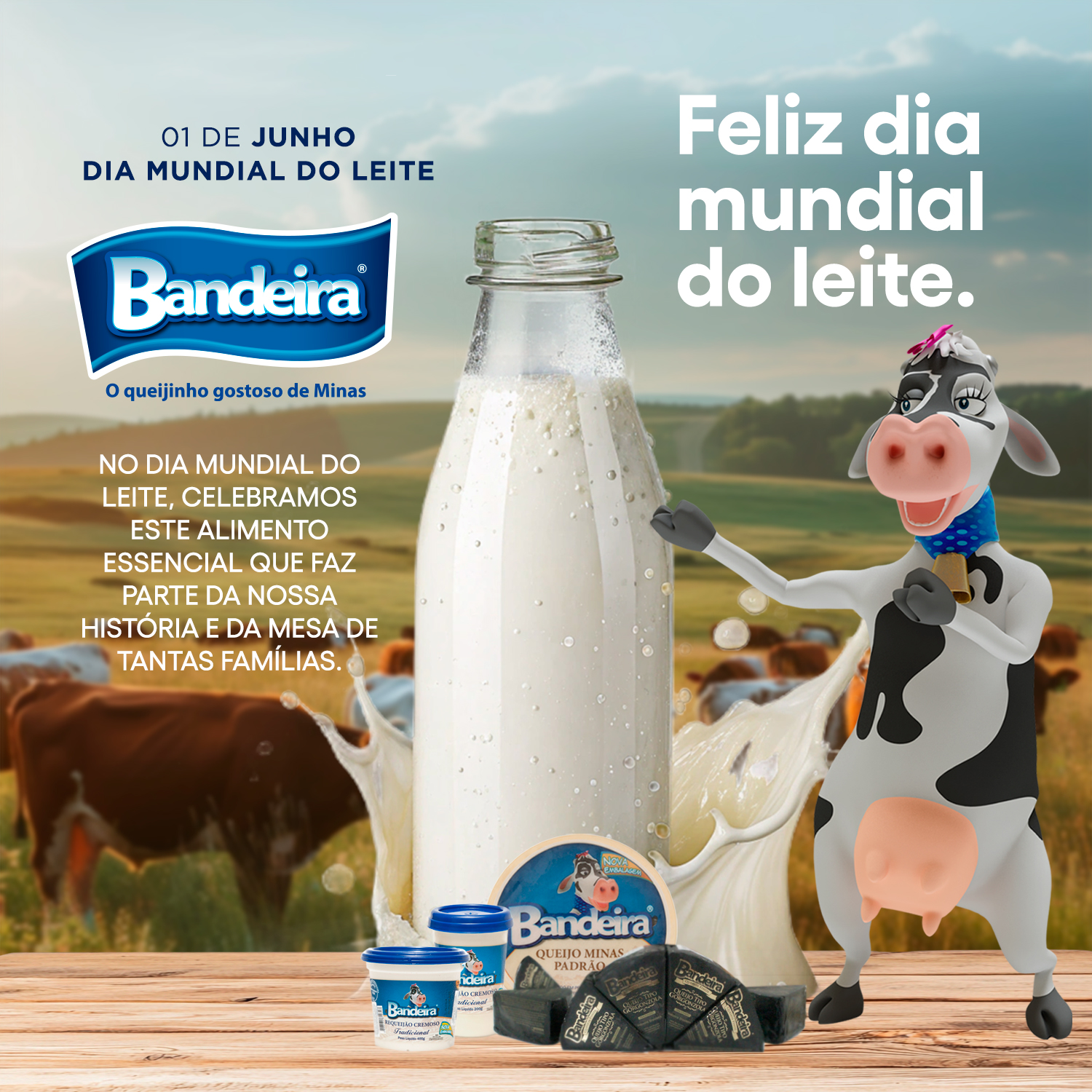 No Dia Mundial do Leite, celebramos este alimento tão essencial, que faz parte da nossa história e leva diariamente nutri