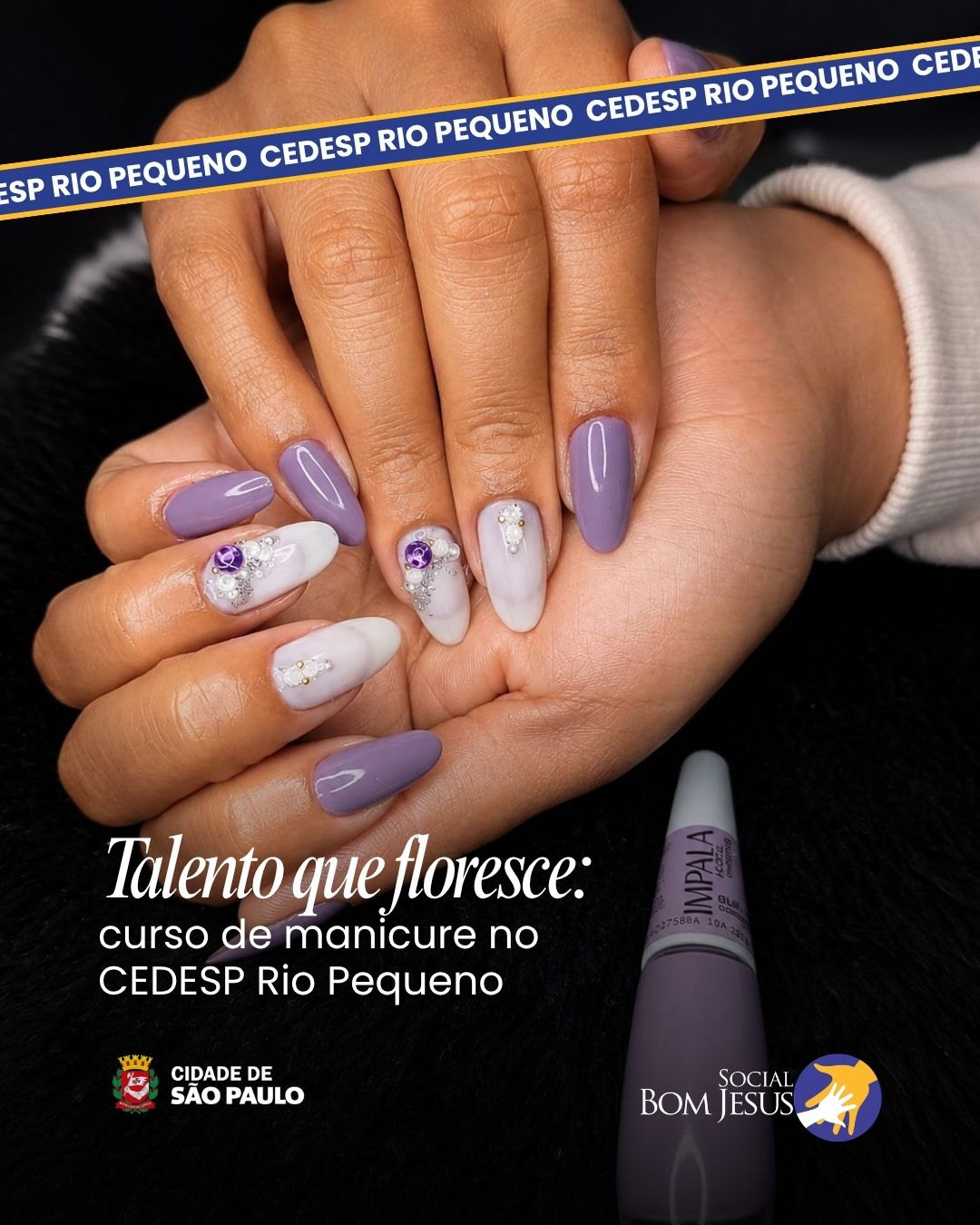 O resultado não poderia ser mais incrível! As participantes do curso de manicure do CEDESP Rio Pequeno mostraram toda sua dedicação e criatividade nas produções de unhas feitas com muito cuidado e capricho.
Mais do que aprender uma técnica, esse curso abre portas para novas oportunidades, autonomia e autoestima. Cada detalhe é prova de que quando conhecimento e prática se encontram, o futuro se transforma. 💛
Quer fazer o curso de manicure também?
Chama o pessoal do @cedesprio e saiba mais!
