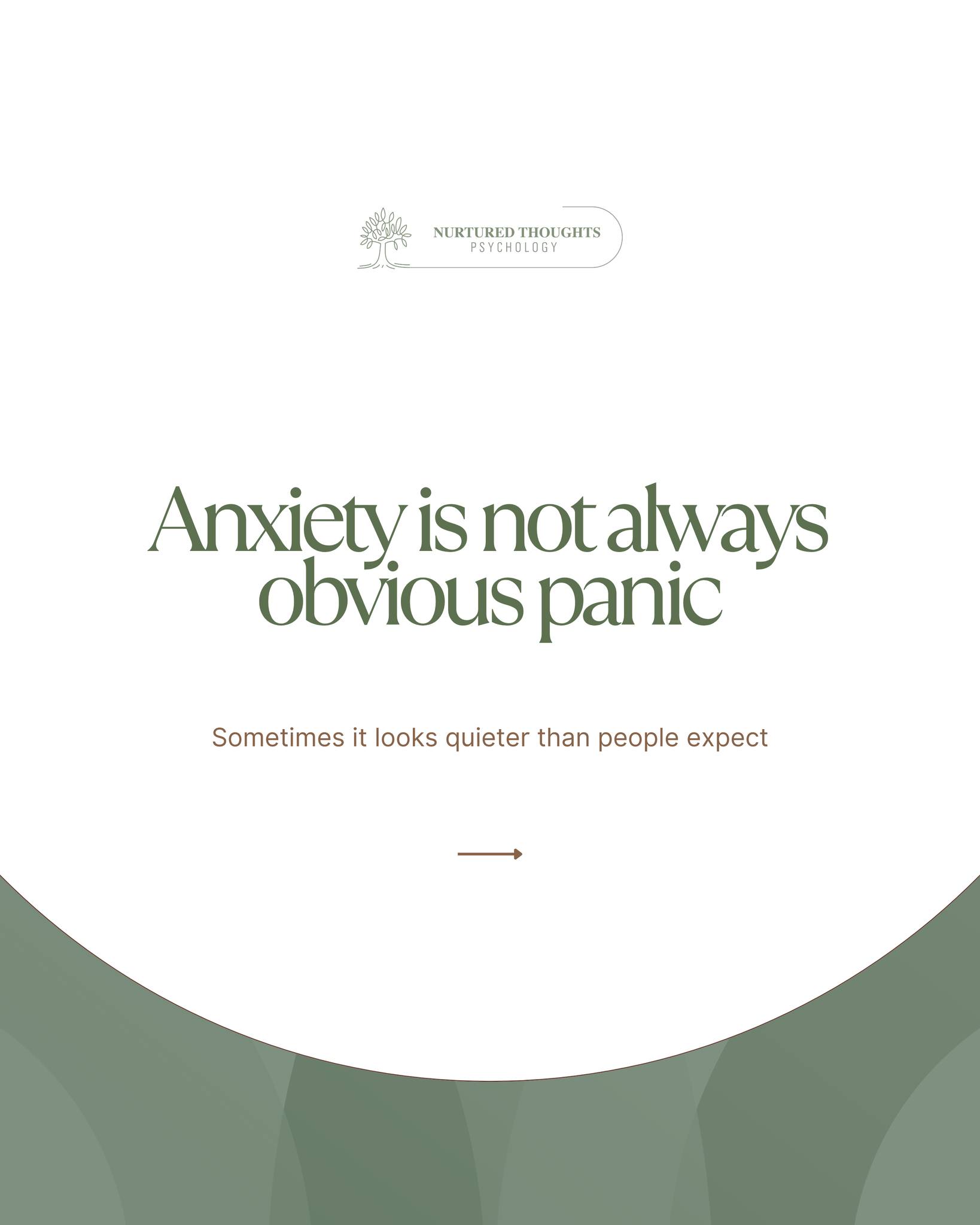 Anxiety is not always obvious, even to the person experiencing it.
It does not always look like a panic attack, crying, or being visibly unable to cope. Sometimes it looks like checking the same message several times before sending it, replaying a conversation long after it has ended, struggling to sleep because your mind will not settle, or feeling tense and irritable without knowing exactly why.
It can also look like needing to stay one step ahead of everything, just to feel like the day is manageable.
When anxiety shows up quietly, it is easy to minimise it. You might tell yourself you are just being careful, overthinking, tired, or difficult.
But anxiety does not need to look dramatic to be affecting you.
Save this for the days you need the reminder.
Learn more here:
https://www.nurturedthoughtspsychology.com.au/psychiatry
#MentalHealth #anxietyawareness