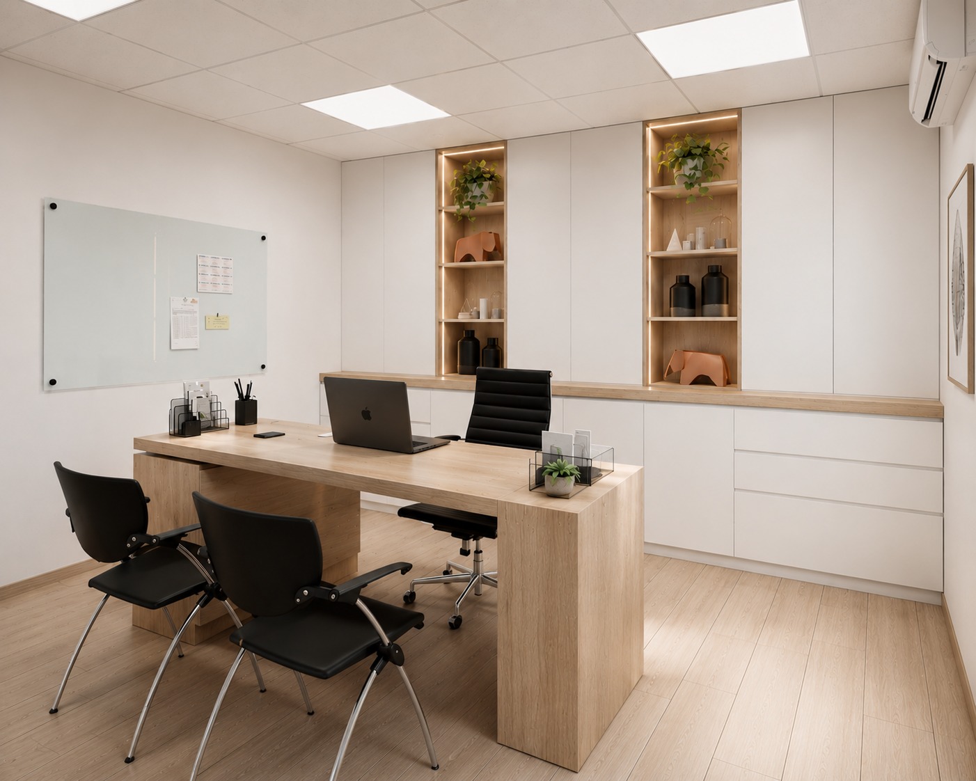 Cada oficina tiene necesidades distintas, pero todas deben hablar el mismo lenguaje.
Como parte de nuestro proyecto CIPSA, trabajamos en la remodelación integral de las oficinas del primer piso, desarrollando una propuesta que unificara la identidad visual de todos los ambientes sin perder funcionalidad.
La premisa fue clara: crear espacios ordenados, con amplio almacenamiento, optimizando cada metro disponible, respetando la arquitectura existente y cuidando el presupuesto del proyecto.
A través de una paleta de materiales coherente, mobiliario a medida y soluciones de almacenamiento inteligentes, logramos ambientes funcionales, organizados y alineados con la imagen corporativa de la empresa.
Porque una oficina bien diseñada no solo mejora la estética del espacio, también facilita la operación diaria de quienes la utilizan.
✨ ¿Estás pensando en remodelar o implementar tus oficinas? Escríbenos y conversemos sobre tu proyecto.
#DiseñoCorporativo #RemodelaciónDeOficinas #ArquitecturaInterior #OficinasFuncionales #DiseñoDeEspacios #DOCEArquitecturaInterior