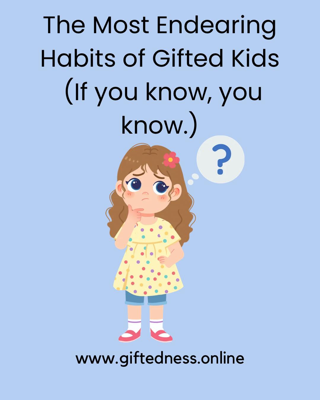 If you live with or teach a gifted child, some of these probably felt uncomfortably familiar.
�These “endearing” habits are often just signs of curiosity, intensity, asynchronous development, and a brain that doesn’t slow down easily.
Understanding the why behind the behavior makes it easier to respond with humor, structure, and support — instead of frustration.
(And yes, it’s okay to laugh about it too.)
Share your child’s most endearing habit below!
#twiceexceptional #GiftedEducation #giftedandtalented #giftedadults #giftedness #giftedchild #giftedkids #habits #parentingtips