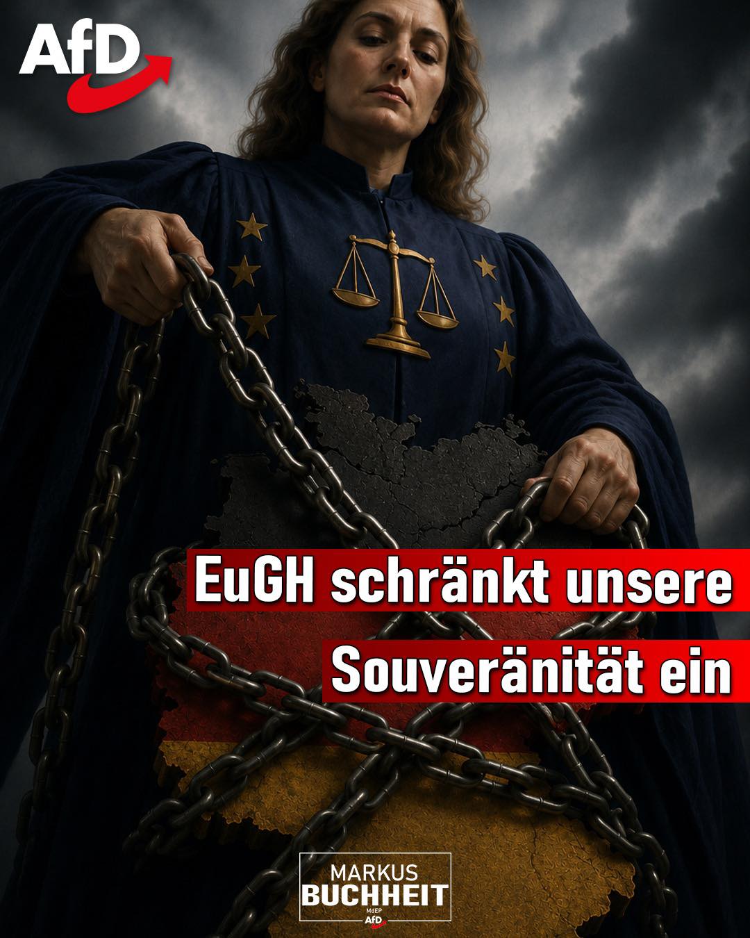 Der EuGH hat entschieden: Deutschland darf abgelehnten Asylbewerbern keine Leistungen für Kleidung und Haushaltsprodukte kürzen - selbst wenn sie eigentlich in ein anderes EU-Land abgeschoben werden sollten.
Klartext: Wer abgelehnt wurde, wer ausreisen muss, wer in einem anderen EU-Land hätte bleiben sollen - der hat trotzdem Anspruch auf Leistungen des deutschen Steuerzahlers. So will es Brüssel.
Deutschland kann seine Asylpolitik nicht selbst gestalten. Das ist das Europa der Altparteien.
Wir fordern: Nationale Souveränität in der Migrationspolitik - jetzt!