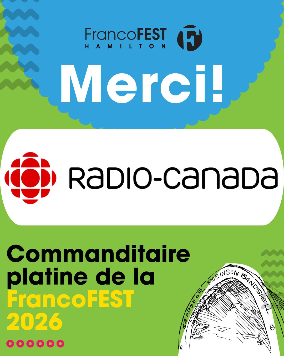 🎙️ Certaines voix nous accompagnent depuis longtemps.
Cette année encore, nous sommes heureux de pouvoir compter sur @iciontario à titre de commanditaire Platine de la FrancoFEST de Hamilton.
Merci de mettre en lumière les artistes, les événements et les communautés qui font vibrer la francophonie canadienne.