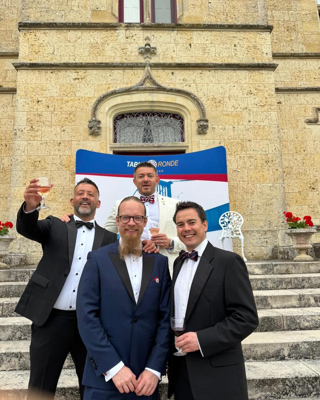 Did you know Round Table is worldwide?
No, seriously. We’re not just a group of blokes who occasionally appear in matching polos and know far too much about local beer festivals.
Last week, four of our guys headed to Marmande in the South of France to meet up with Round Table clubs from France, Norway, Sweden, The Netherlands, Belgium, South Africa and Germany.
And what a few days it was.
There was gin tasting.
There was an Armagnac distillery.
There was incredible food.
There was fancy dress.
There was a gala dinner at a château.
And most importantly, there was a trailer-mounted grill that we are now emotionally attached to and may need for “official Table business”.
This is what Round Table is all about: new experiences, new friendships, great socials, and occasionally coming home with a strong belief that your local club absolutely needs industrial barbecue equipment.
Fancy getting involved?
If you’re a bloke under 45 and want more adventure, more laughs, and a social life that occasionally requires a passport, get in touch