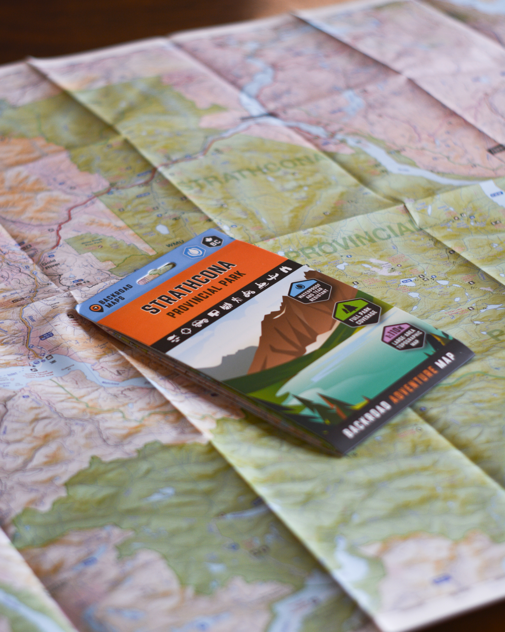 Covering all of Strathcona Provincial Park on Vancouver Island, the @backroadmaps Strathcona map highlights all the access roads and trails for hikers, bikers, skiers and backcountry enthusiasts. Showcasing front-country and wilderness campsites, huts and cabins, picnic sites, recreation sites, viewpoints, waterfalls, climbing areas and fishing lakes and rivers, there is a lifetime of outdoor adventures to be found here.
Need a broader area, or headed fishing? We have both Island sheet maps, as well as the VI book and fishing charts!