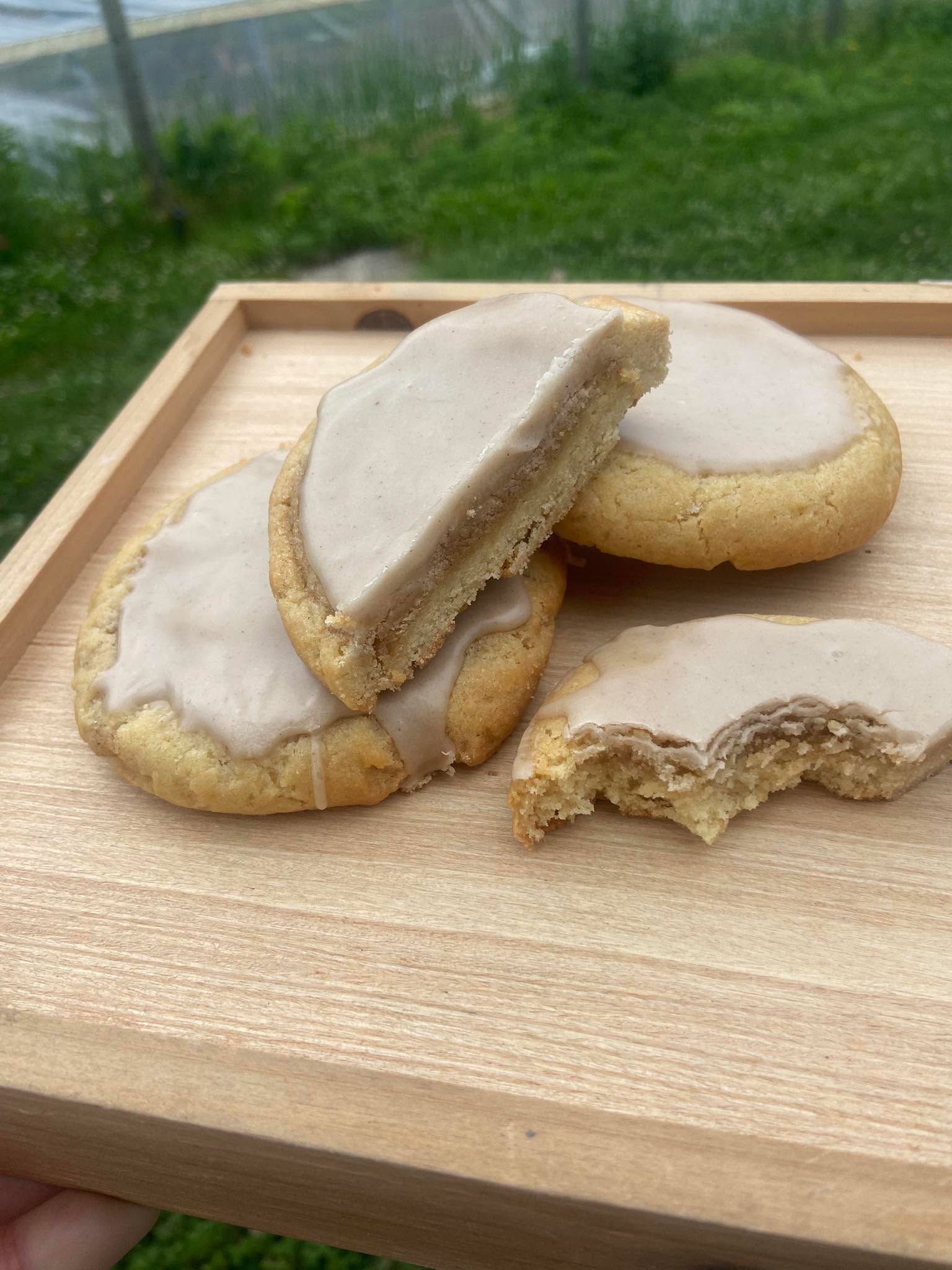 Be sure to stop by and try these viral brown sugar pop tart cookies!!! They are definitely something worth writing home about!
Located at 257 Woodward Road Brooklyn CT. You can’t miss us! It’s down a long driveway second house on the left, large chicken pen, beautiful gardens, cute white wood and block barn it’s the place to see! We’ll be here from Now-4pm both Saturday and Sunday! But don’t wait because these cookies are so good they are bound to sell out fast