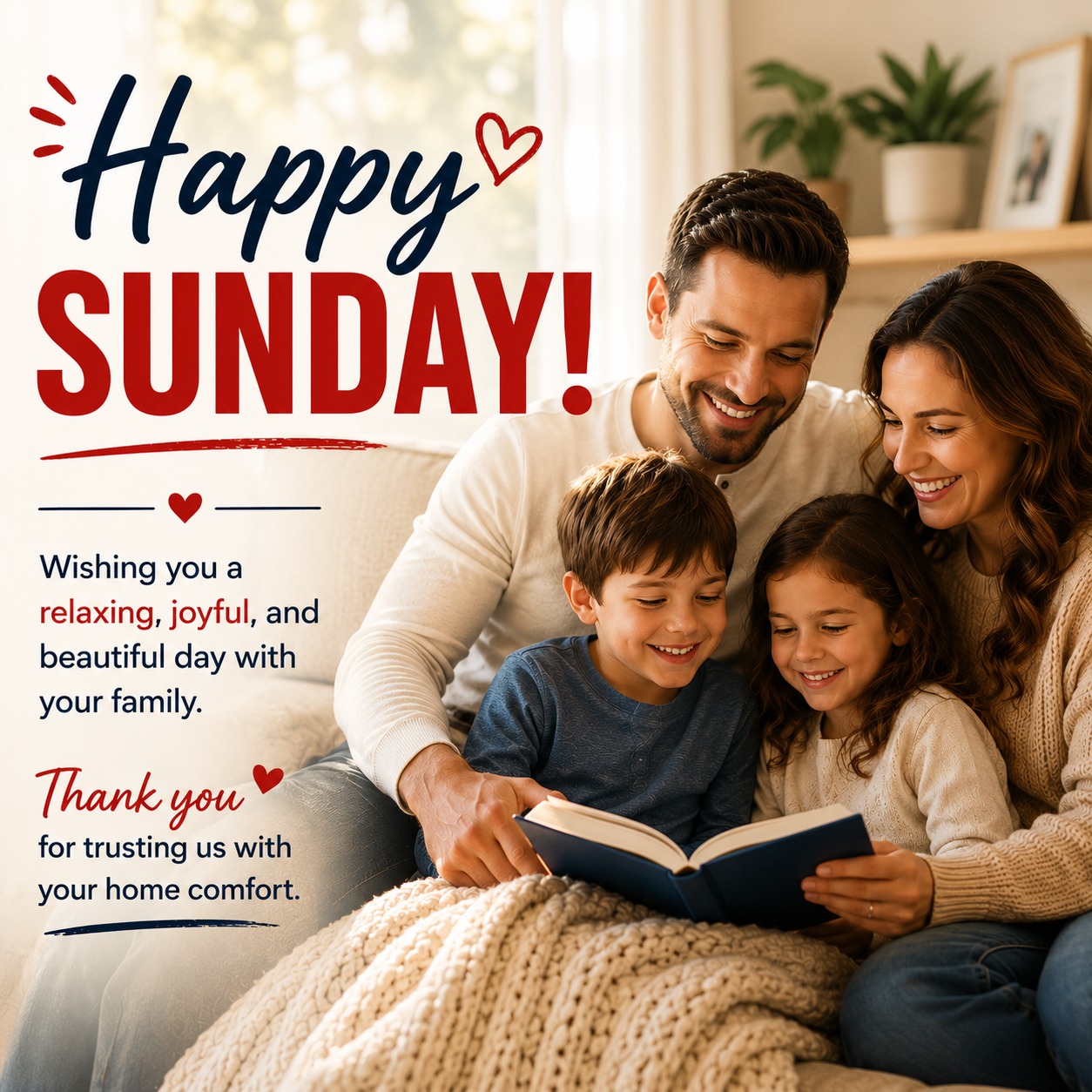 Happy Sunday from Hartzell Heating & Air Conditioning â¤ď¸
We hope you and your family enjoy a relaxing, comfortable, and joyful day at home today.
Thank you for trusting us with your home comfort throughout every Colorado season. We truly appreciate our community and every homeowner we get the opportunity to serve.
Stay comfortable and enjoy your Sunday! âď¸đĄ
#HappySunday #DenverHVAC