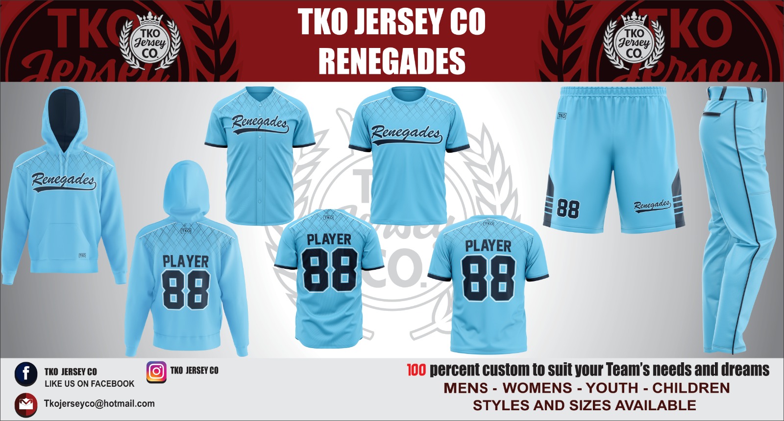Soft colour. Hard team name. The Renegades understood the assignment.
Your team's look starts with a DM.