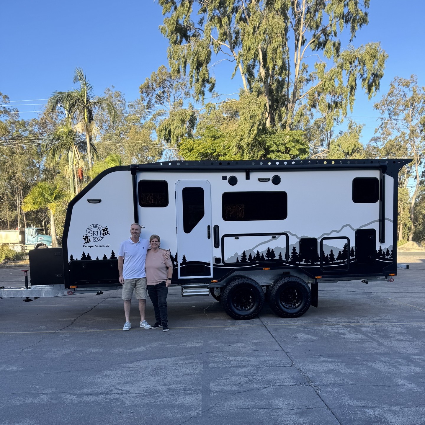 It's Shaun & Lesley's turn to hit the road!
Last week we handed over GRIT035, a custom built 20ft Offroad Grit RV that will soon begin the long journey back home to Western Australia.
Built on our Escape Chassis, this van packs a serious punch while still maintaining an impressive tare of just 2700kg.
Key features include:
✅ Butler's Pantry Layout
✅ 3500kg ATM
✅ 2700kg Tare
✅ Cruisemaster ATX Level 3 Suspension
✅ Truma Hot Water System
✅ Offset Bed
✅ Thetford 274L Compressor Fridge
✅ 600Ah Lithium Battery System
✅ 1350W Solar System
✅ BOS Jockey Leg
✅ Electric Awning
✅ Method Wheels
✅ Yokohama Tyres
✅ Brand New In-House Designed Front Toolbox
✅ Clesana Toilet
✅ Outdoor Pantry/Kitchen
And so much more!!
A huge thank you to Shaun & Lesley for trusting us with their build. We can't wait to see where the adventures take you as you make your way across Australia and back to WA.
We currently have limited build slots remaining for 2026, so if you've been thinking about building your dream van, get in touch with the team today.
📧 info@offroadgrit.com.au
📞 1800 595 444
Wake Up Somewhere Different.