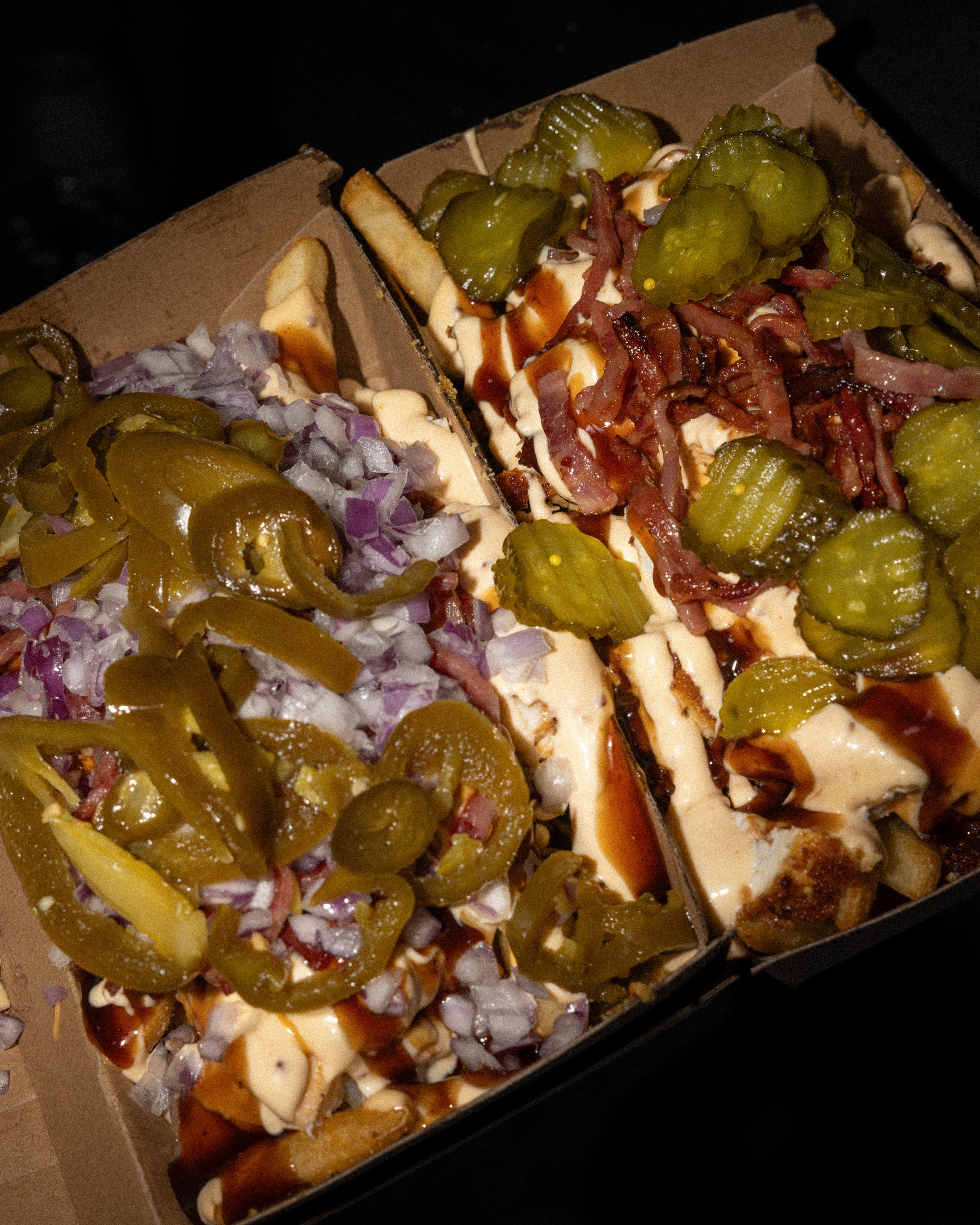 When your loaded fries aren't loaded enough!
Order:
2x Original Loaded Fries (add pickles to one, jalapeños and onions to the other)
#latenight #sydney #burgers #loadedfries #openlate
