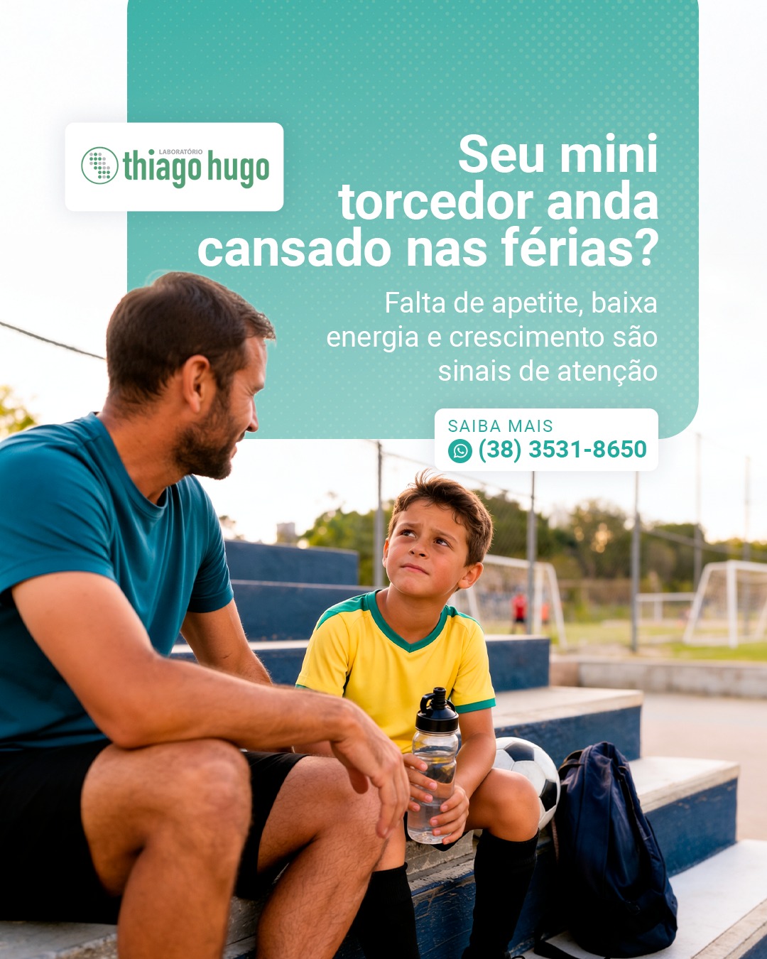 Nem todo cansaço na infância deve ser tratado como “brincou demais” ou “correu muito”. ⚽💙
Durante as férias, a mudança na rotina pode fazer com que alguns sinais passem despercebidos. Por isso, esse período pode ser uma boa oportunidade para observar com mais atenção a saúde dos pequenos.
Falta de apetite, baixa energia, sono desregulado, infecções repetidas, alterações urinárias ou queda no rendimento das atividades podem merecer atenção, especialmente quando aparecem com frequência.
O acompanhamento com o pediatra ajuda a avaliar crescimento, desenvolvimento e bem-estar da criança. Quando indicados, os exames laboratoriais podem complementar essa avaliação, investigando pontos como anemia, glicose, vitaminas, urina e outros marcadores importantes para cada fase da infância.
Cuidar antes que os sinais se acumulem também é uma forma de dar mais segurança para a família.
Fale com nossa equipe e tire suas dúvidas sobre os exames disponíveis para acompanhamento infantil.
🔬Laboratório Thiago Hugo
☎📲 Whatsapp ou Call Center (38) 3531-8650
📧 contato@laboratoriothiagohugo.com.br
📍Unidades em Diamantina, Patrocínio, Conceição do Mato Dentro e região.
Para mais informações, acesse o site:
🌐 Home | Laboratório Thiago Hugo
#diamantinamg #conceiçãodomatodentro #patrocinio #laboratoriothiagohugo