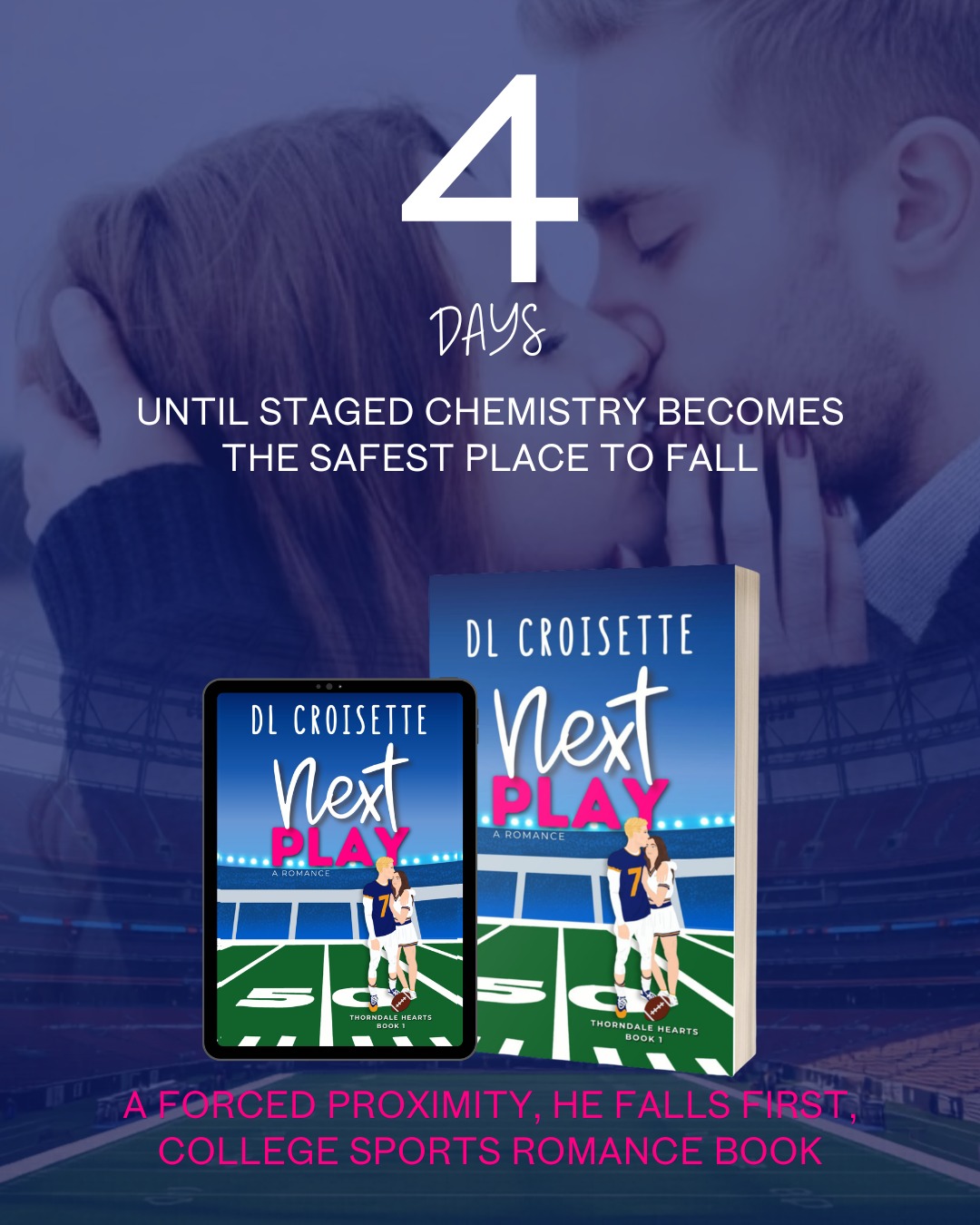 4 DAYS TO GO šš
The chemistry was supposed to be for the cameras.
A few smiles.
A few photos.
A few public appearances.
Simple, right?
Except Charlie and Skylar are very bad at pretending not to notice each other. And somewhere between the staged spotlight and the intimate moments no one else sees, fake starts feeling dangerously real.
NEXT PLAY is coming soon.
Forced proximity ⢠He falls first ⢠College sports romance
Be honest: are you here for the fake chemistry, the āhe falls firstā tension, or the moment they both realize theyāre in trouble?
#hefallsfirst #sportsromance #collegeromance