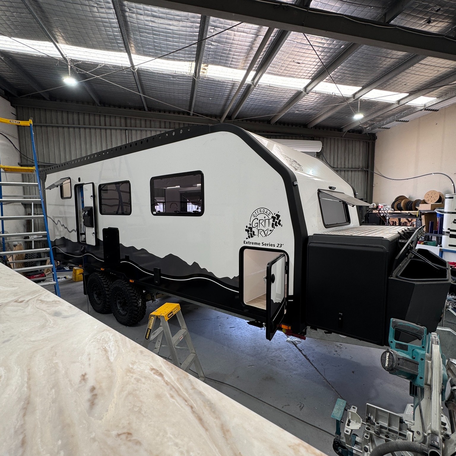 Friday Is Here!
Another huge week in the shed, and the final week for GRIT029 before handover. This is one seriously impressive build, and we can't wait to show you the finished product very soon.
We've also kicked off work on our latest demo van, and this thing is going to be something special. Featuring over 2800W of solar, plenty of new ideas, and our brand-new exterior colour, Chevy Grey.
We're looking forward to sharing more as it comes together.
Have a cracking weekend everyone!
Offroad Grit RV
Wake Up Somewhere Different. 🚐🏕️