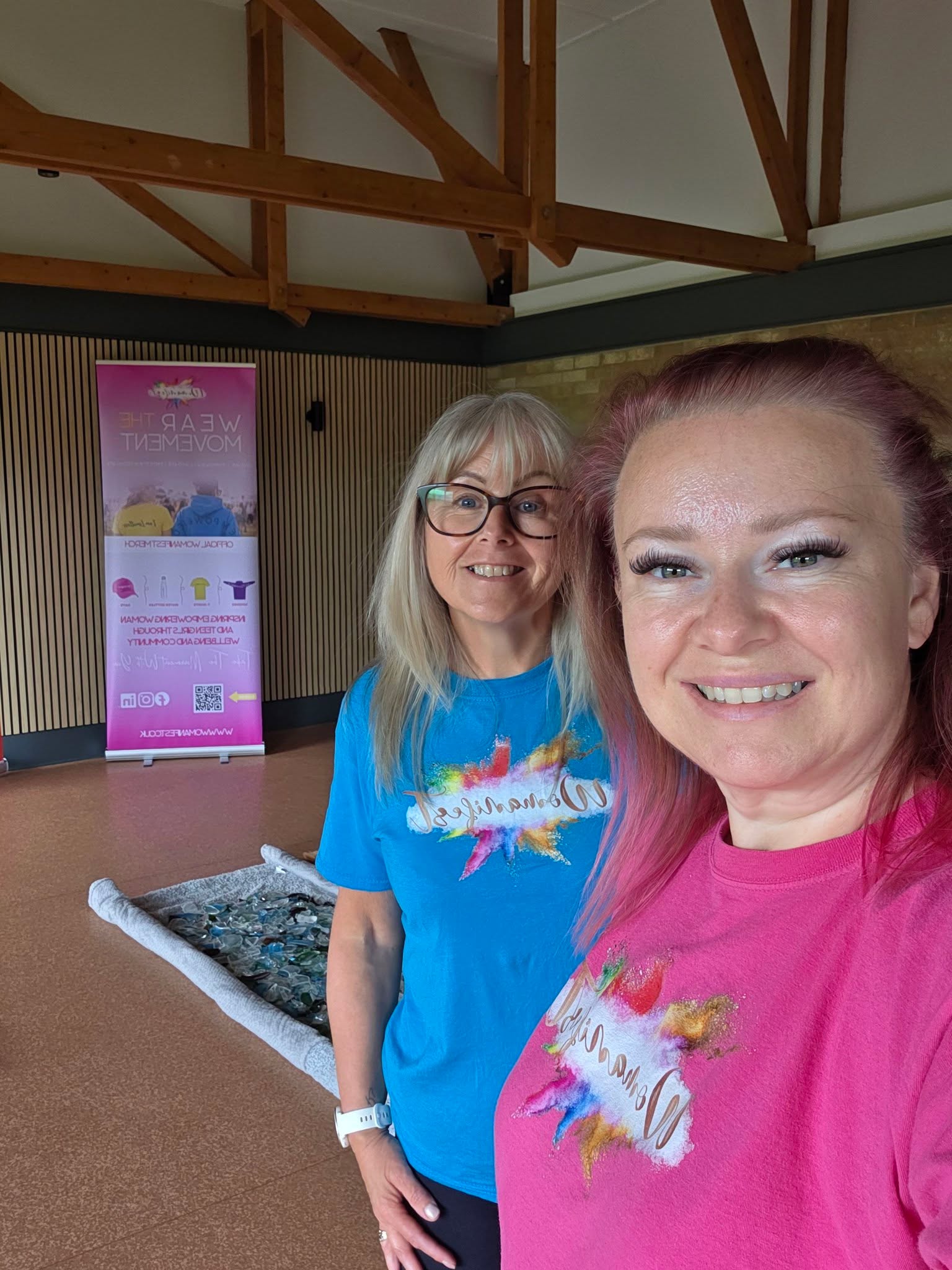Today we are all set up for arrow break and glass walk with Kelly Farr at her retreat 🩷