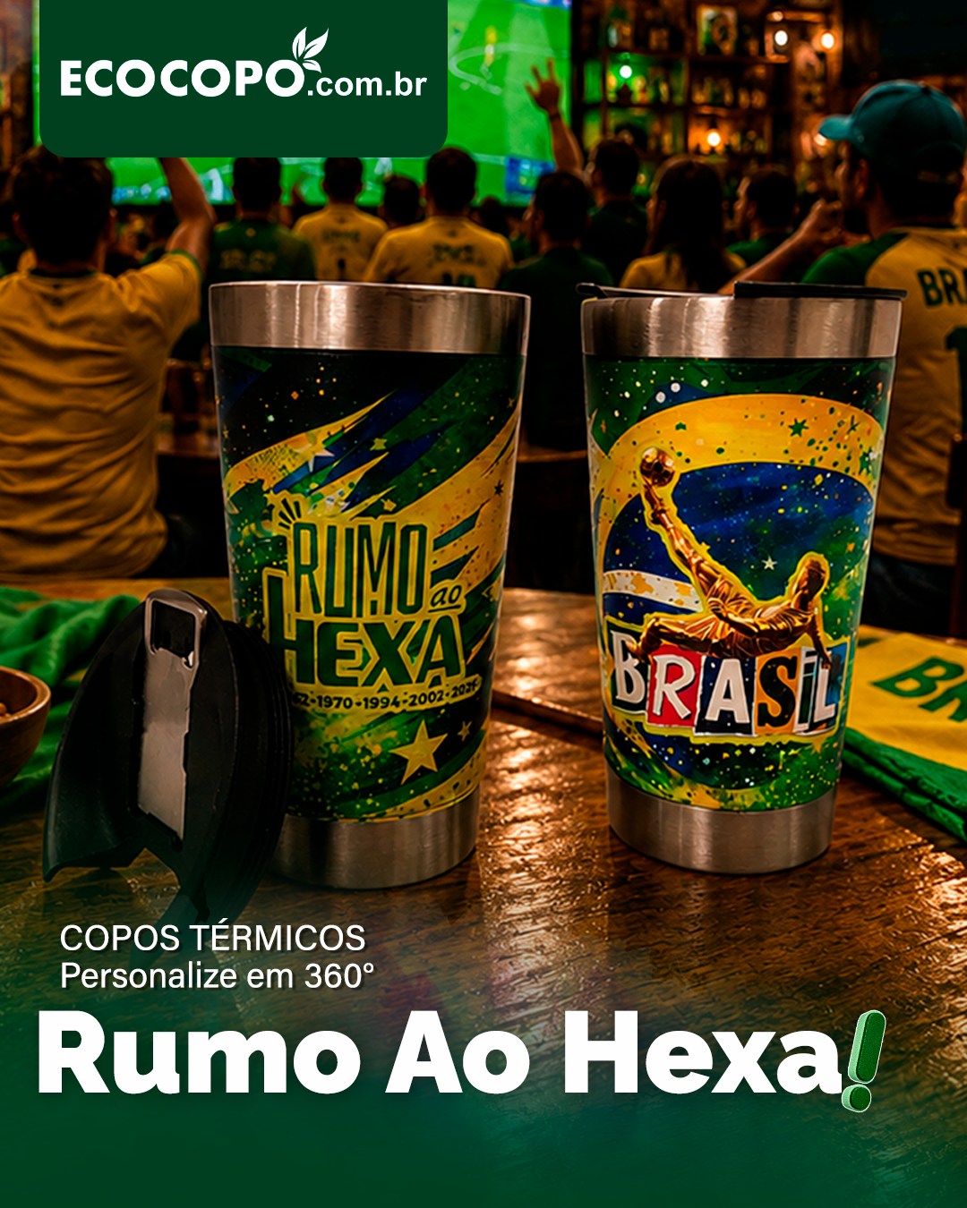 🔥 Rumo ao Hexa com estilo e personalidade!
A torcida fica ainda mais completa com os nossos copos térmicos personalizados em 360°. Além de manter sua bebida na temperatura ideal por muito mais tempo, eles transformam cada jogo em uma experiência única para clientes, colaboradores e apaixonados por futebol.
⚽ Personalização total
🥤 Conservação térmica superior
🎨 Impressão 360° de alta qualidade
Perfeito para ações promocionais, eventos e campanhas da Copa
Entre em campo com uma marca que marca presença dentro e fora das quatro linhas!
📲 Solicite seu orçamento e personalize o seu.
#EcoCopo #RumoAoHexa #CopoTermico #Personalizados #BrindesPromocionais #MarketingPromocional #Copa2026 #TorcidaBrasileira #BrindesCorporativos #Personalizacao360 #EventosCorporativos #BrasilNoMundial