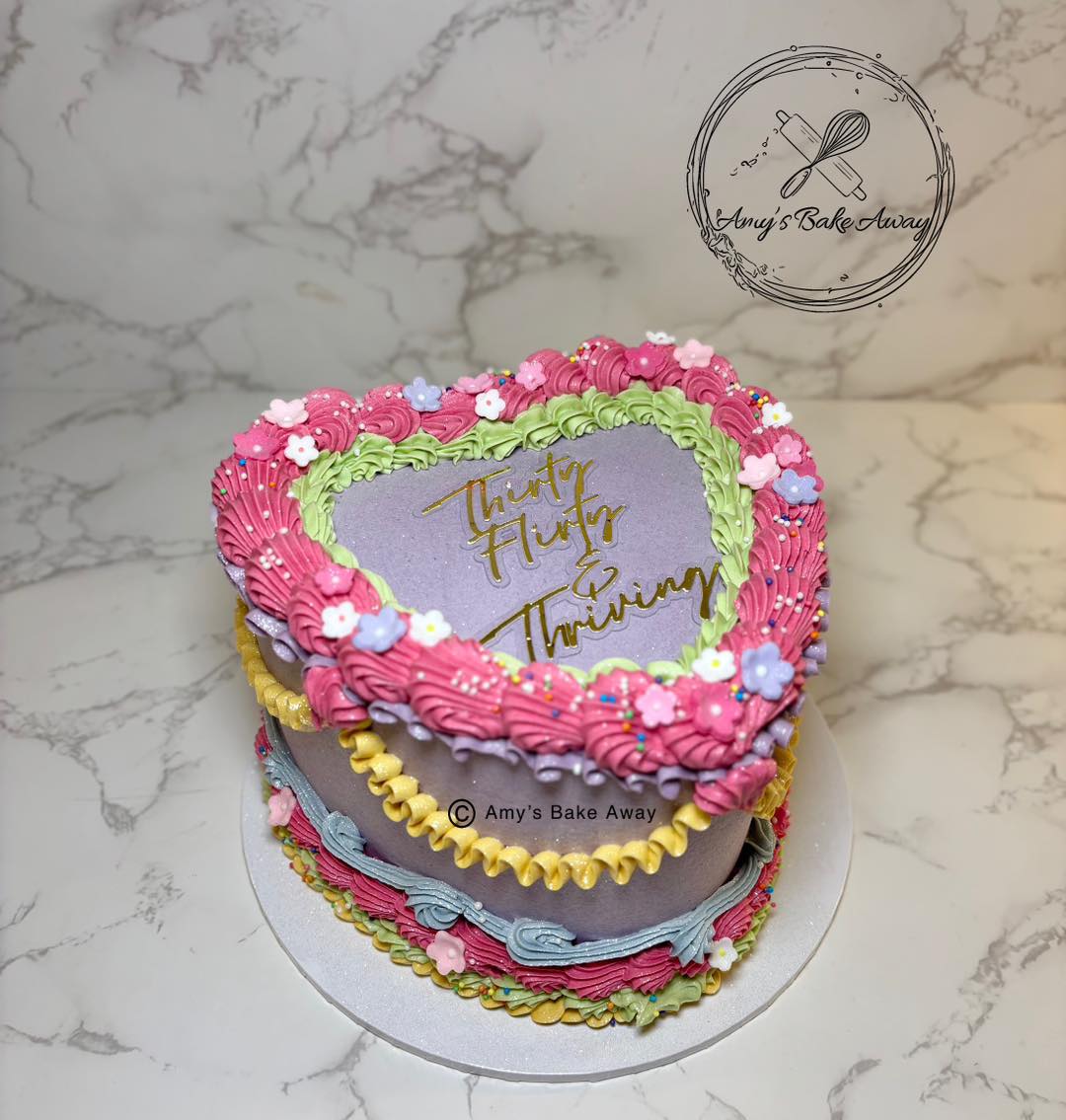 What the cake says ππ
.
.
#dublincakes #dublinbaker #customcakes #amysbakeaway #thirtyandthriving #thirtyflirtyandthriving #thirtyflirtycake #colourfulcake #heartcakesofinstagram