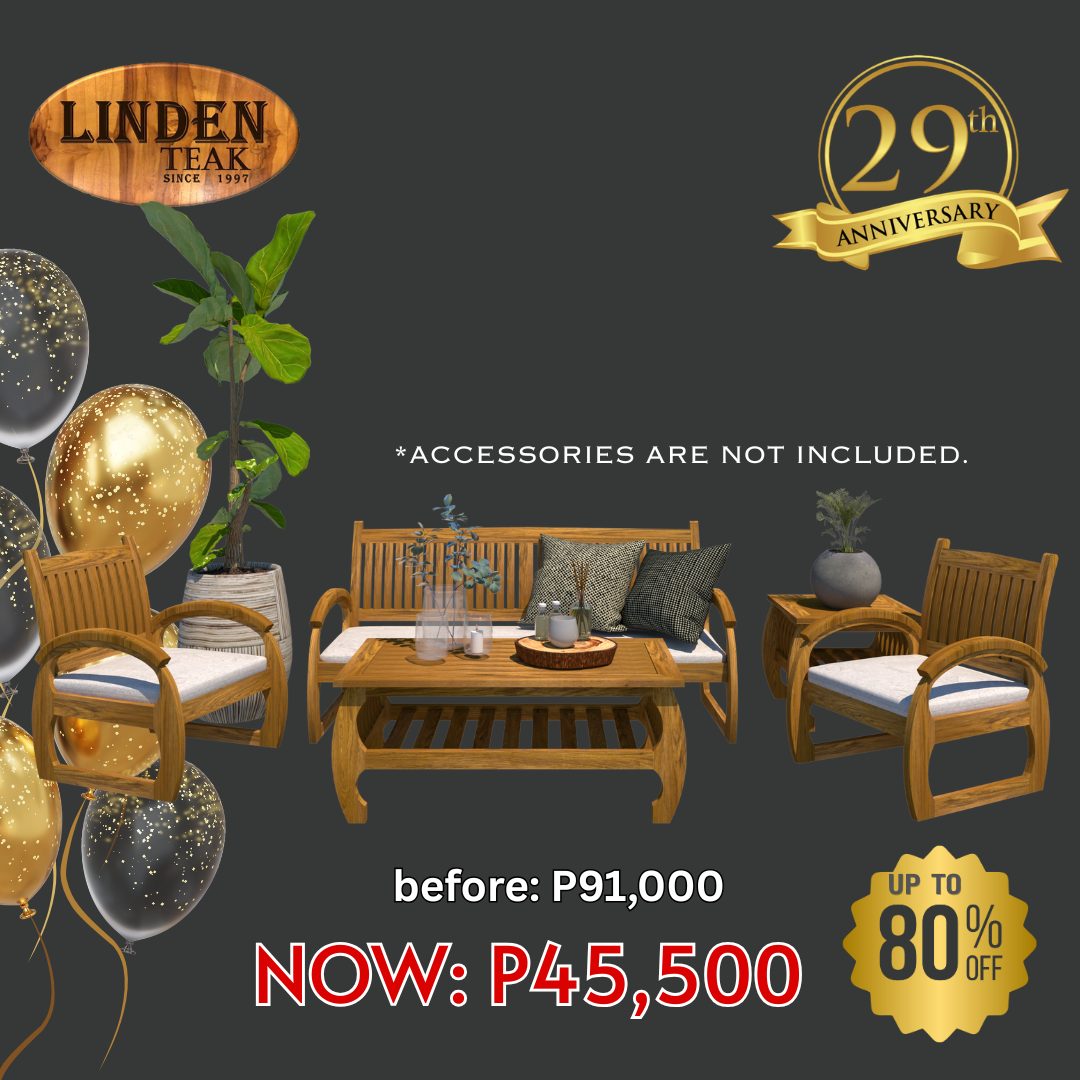 🎉 29th Anniversary Sale – Up to 80% OFF! 🎉
For 29 years, Linden Teak Furniture has been crafting premium solid teakwood furniture that combines timeless beauty, exceptional durability, and lasting value.
To celebrate this milestone, we're offering our biggest anniversary promotion yet — SAVE UP TO 80% OFF on selected items! 🔥
Transform your home with elegant indoor and outdoor furniture designed to withstand the test of time.
✨ FREE Design Consultation
✨ FREE 3D Drawings
✨ FREE Delivery*
✨ 15-Year Warranty
✔ Premium Solid Teakwood
✔ Sun & Rain Resistant
✔ Termite-Proof
✔ Fire Retardant
✔ Water-Resilient
✔ Built to Last for Generations
Visit our showroom and explore over 500+ timeless designs, or shop online today.
Celebrate 29 years of quality craftsmanship, trust, and beautiful living with Linden Teak Furniture. 🏡✨
Limited-Time Anniversary Offer. Shop now while stocks last! ⏳
#LindenTeakFurniture #29thAnniversarySale #FurnitureSale #SolidTeakwood #UpTo80Off
