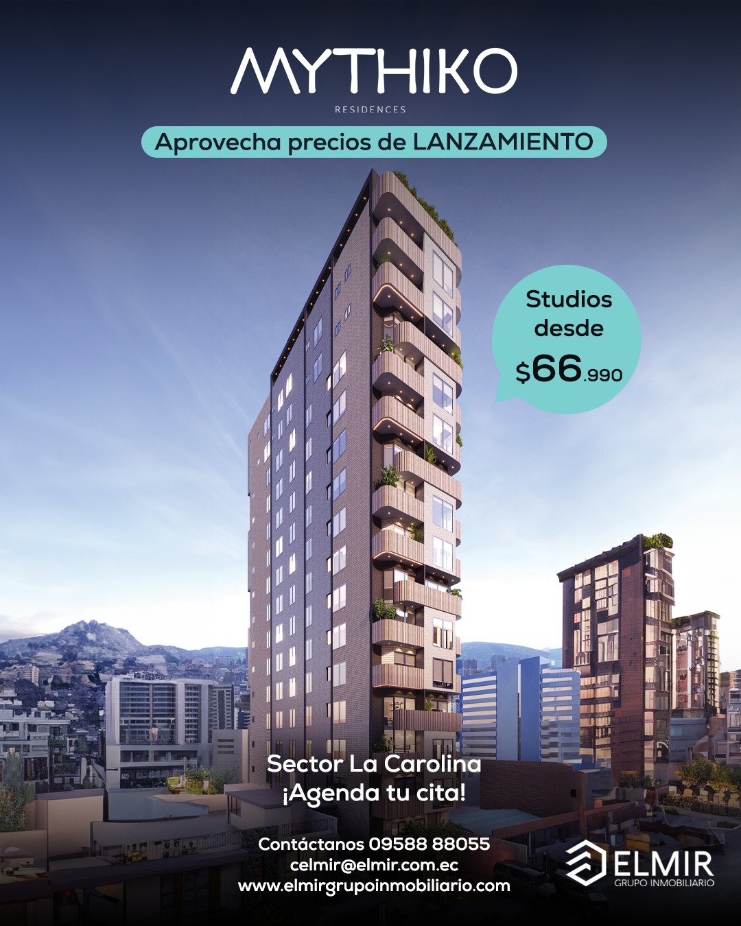 🏙️ Invierte donde las oportunidades crecen.
Los Studios de Mythiko Residences son la opción ideal para quienes buscan generar ingresos a través de Airbnb, renta de corta estancia o construir un patrimonio con alta proyección de valorización.
📍 La Carolina
✨ Diseño moderno
🏢 Desde 25 m²
💰 Desde $66.990
Da el primer paso hacia una inversión inteligente en una de las zonas más cotizadas de Quito.
Mythiko Residences. Comienza a vivir tu historia aquí.
📲 Contáctanos por WhatsApp: 095 893 0812 https://www.elmirgrupoinmobiliario.com/
#Myhiko #ElmirGrupoInmobiliario #Quito