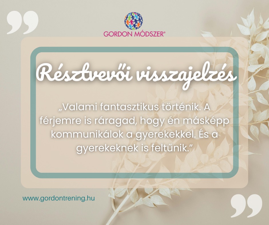 A változás ragadós.
🧑🧑🧒 A legtöbb szülő attól fél, hogy egyedül kevés lesz.
Pedig sokszor elég, ha egy ember elkezd másképp kapcsolódni.
„Valami fantasztikus történik. A férjemre is ráragad, hogy én másképp kommunikálok a gyerekekkel. És a gyerekeknek is feltűnik.”
A család rendszer.
Ha egy elem változik, az egész rendszer mozdul.
Talán nem azonnal.
De észrevehetően.