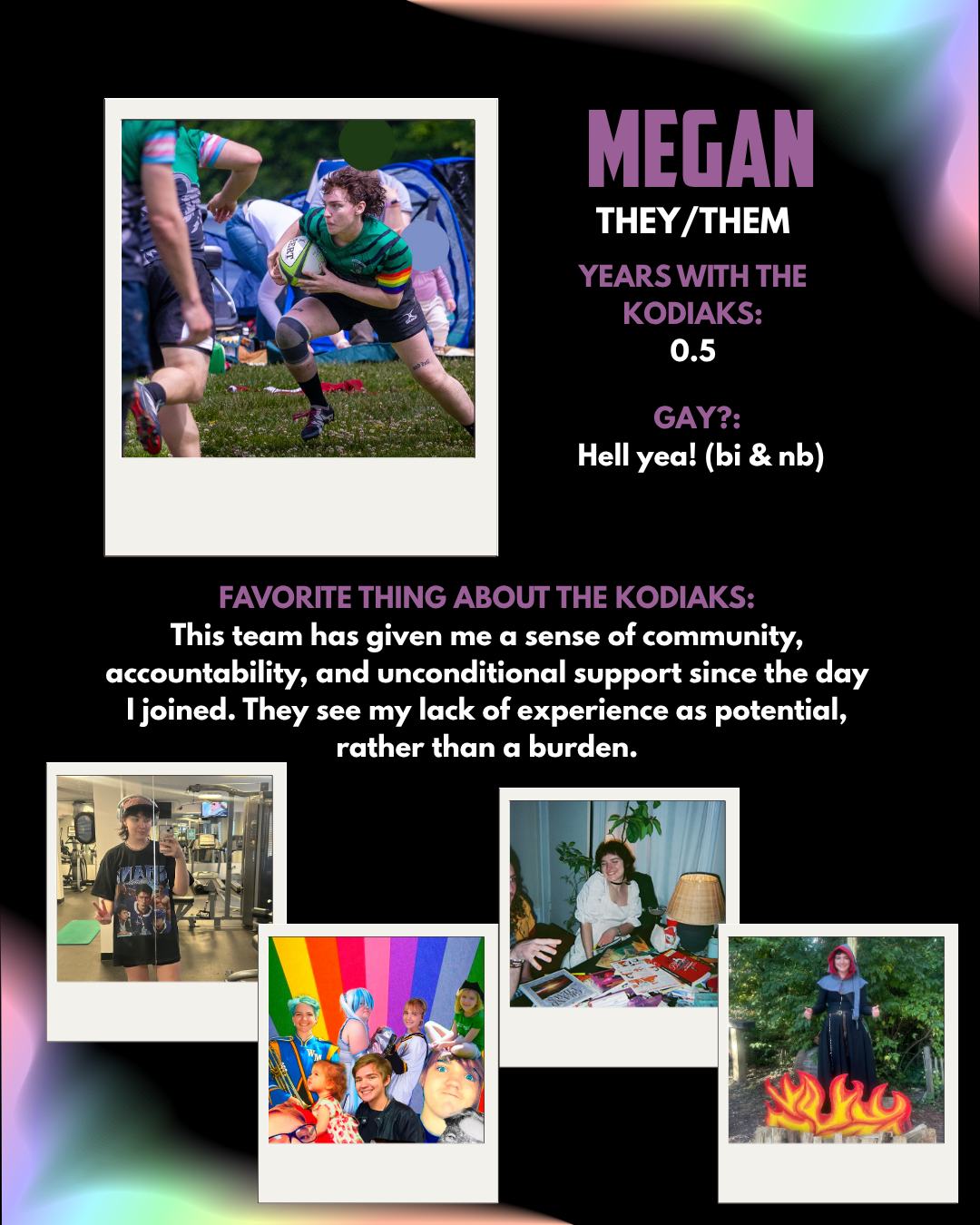 Happy Pride!! 🏳️🌈 The Kodiaks would like to take Pride Month to highlight the diversity and representation present on the team. As always, the Kodiaks are the only Queer and Gender inclusive Rugby team in Columbus!! 🏉💕🏉 We accept everyone regardless of gender expression, sexuality, age, creed, or experience level. So, come on out and join us, you might just like it! 😘😘