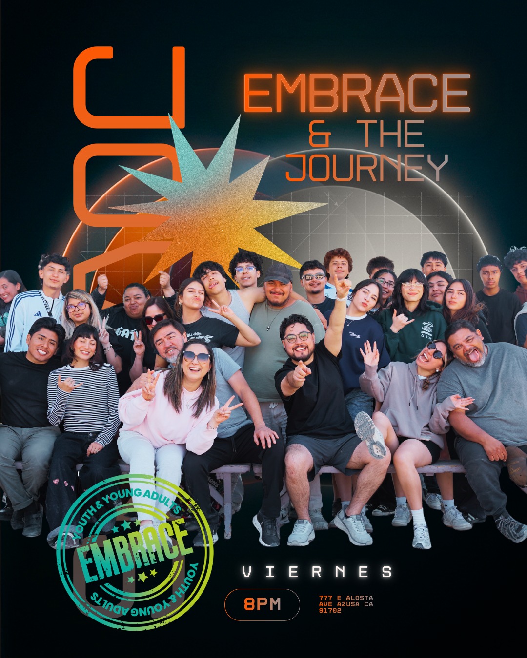 ¡Plan perfecto para hoy viernes! ✨ Te invitamos a terminar la semana de la mejor manera buscando de Dios y compartiendo juntos. Hoy tenemos una noche increíble preparada para todos en Confraternidad, con espacios diseñados especialmente para ti:
🔥 Youth & Young Adults: Únete a Embrace & The Journey. ¡Ven a compartir con amigos, pasar un buen rato y crecer juntos!
📖 Damas y Varones: Acompáñanos en nuestro Estudio Bíblico, donde estaremos aprendiendo profundamente sobre el Espíritu Santo.
¡Hay lugar para todos! Ven con tu familia o invita a un amigo.
🗓️ ¿Cuándo? HOY Viernes
⏰ Hora: 8:00 PM
📍 Dónde: 777 E Alosta Ave, Azusa, CA 91702
¡No te lo pierdas, te esperamos con los brazos abiertos! 🙌🕊️
#Confraternidad #IglesiaConfraternidad #EstudioBiblico #EspirituSanto #EmbraceYouth #JuventudCristiana #AzusaCA #ViernesDeIglesia #GodsEmbrace