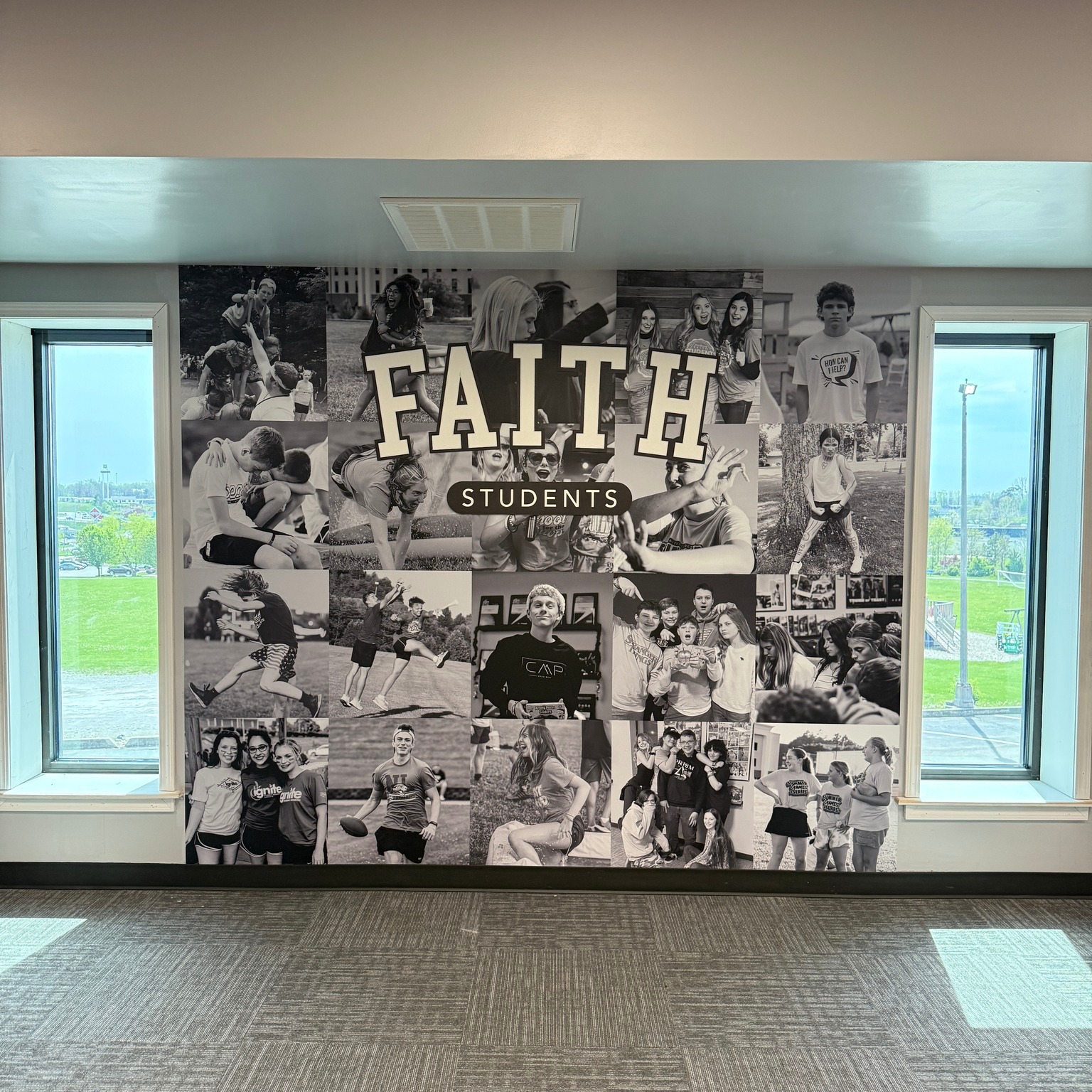 Definitely a project close to my heart, this past Spring I was able to design and install a new photo backdrop for a local youth group.
.
Thank you @faithstudents_ky and Faith Assembly of God for the chance to work on this project celebrating your students!