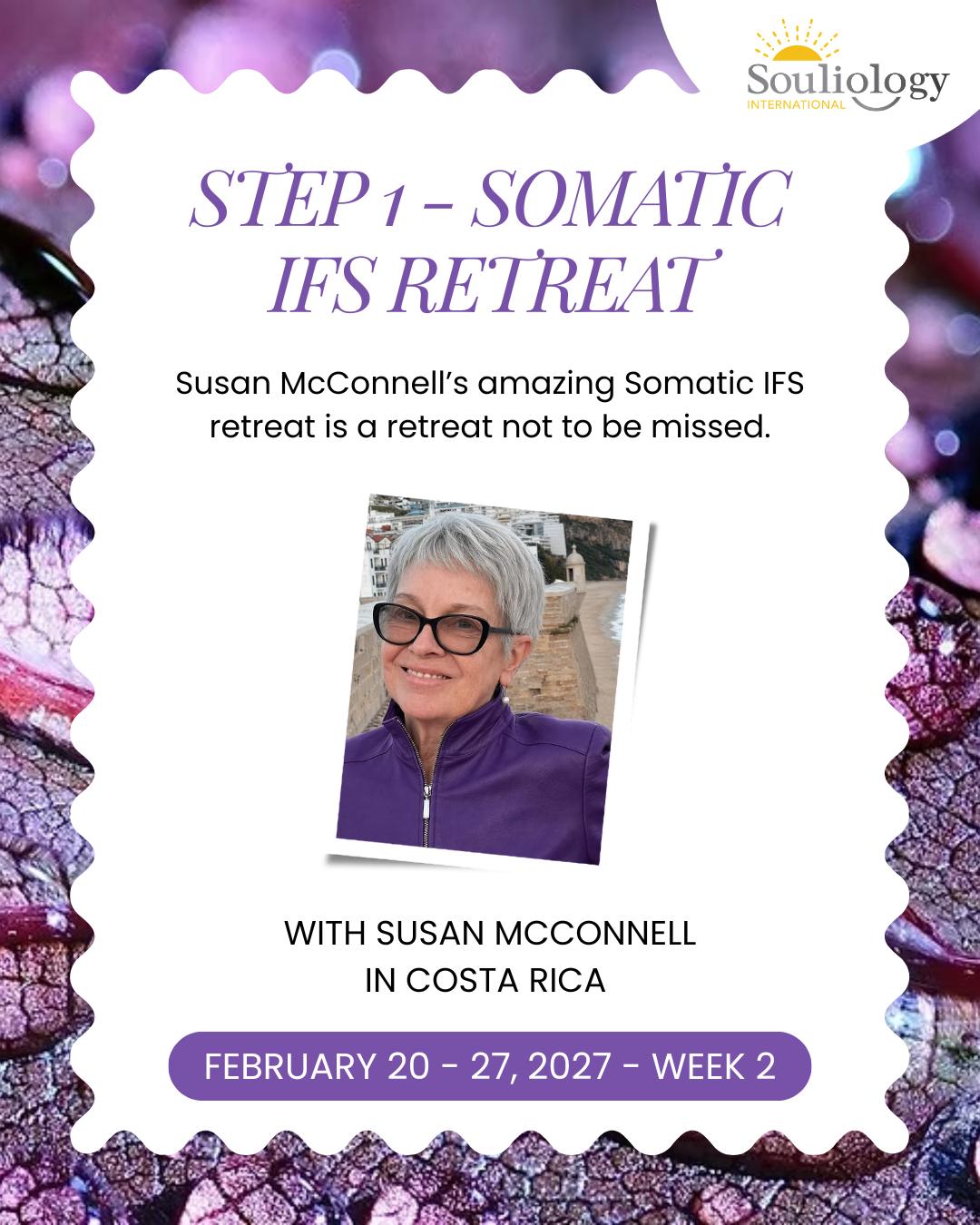 What happens when you begin listening to your parts through the body, not just the mind?
Somatic IFS is a branch of IFS that blends the principles of somatic therapy — like movement, touch, sensation and breathwork — with the traditional tools of IFS.
On this retreat, you will be invited to explore your internal system through the practices of Somatic IFS. Through guided exercises, journaling, live-in-the-moment mini-demos and small group interactions, you will listen to your parts through sensations, movement and touch.
Your experience of the Embodied Self can transform both your personal and professional life.
Learn more and apply at www.souliology.com