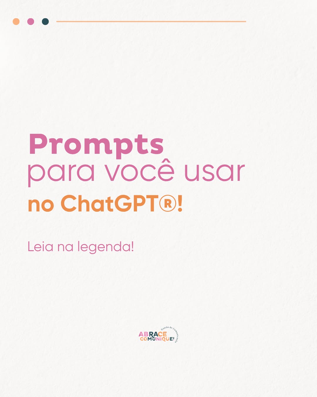 Vamos de prompts, no estilo copia e cola para facilitar sua construção de conteúdo?
*Dica: no computador é mais fácil copiar texto de legenda.
1- Sou um (especialidade), ajudando pessoas a alcançar (resultado que você proporciona) através de (o que você faz).
Escreva a minha bio com essas informações. Traga, nela, quem eu ajudo e o resultado; como eu faço isso; uma chamada para ação.
Por ex.: Sou um oftalmologista, ajudando pessoas a alcançar prevenção da cegueira através de cirurgia de catarata.
2- Com base na bio que criamos, me dê 10 ideias de conteúdo que gere mais visualizações e seguidores em pouco tempo.
3- Agora, me dê 10 ganchos para reels. Para cada um, me dê o esboço dos pontos principais para eu desenvolver.
4- Crie as legendas para cada um desses conteúdos. Elas devem conter: chamada, contexto, lembrete que conecta com o público e chamada para ação.
Adicione emojis. Evite repetição. Não use travessão.
✨
Agora, você tem conteúdo para os próximos 30 dias. Volte aqui para nos contar se funcionou?!
#promptschatgpt #marketingmédico #abracecomunique