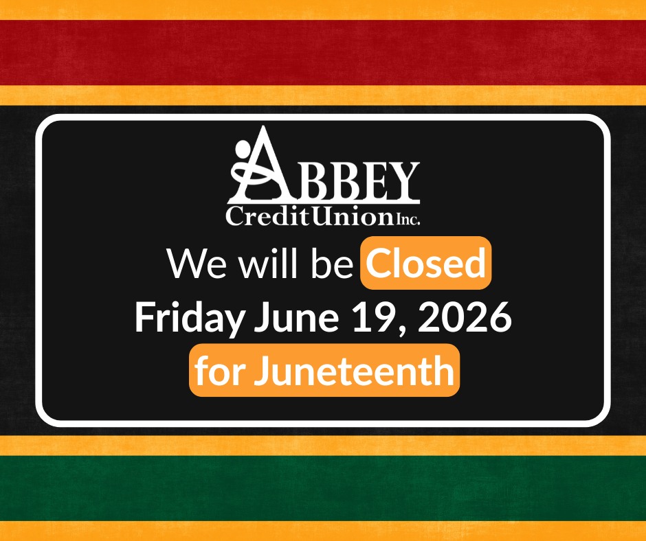We will be closed on Friday, June 19th in observance of Juneteenth.
While our branches will be closed, ATMs and Online Banking will remain available for your convenience. We’ll reopen with normal business hours on Saturday, June 20th at 9am.