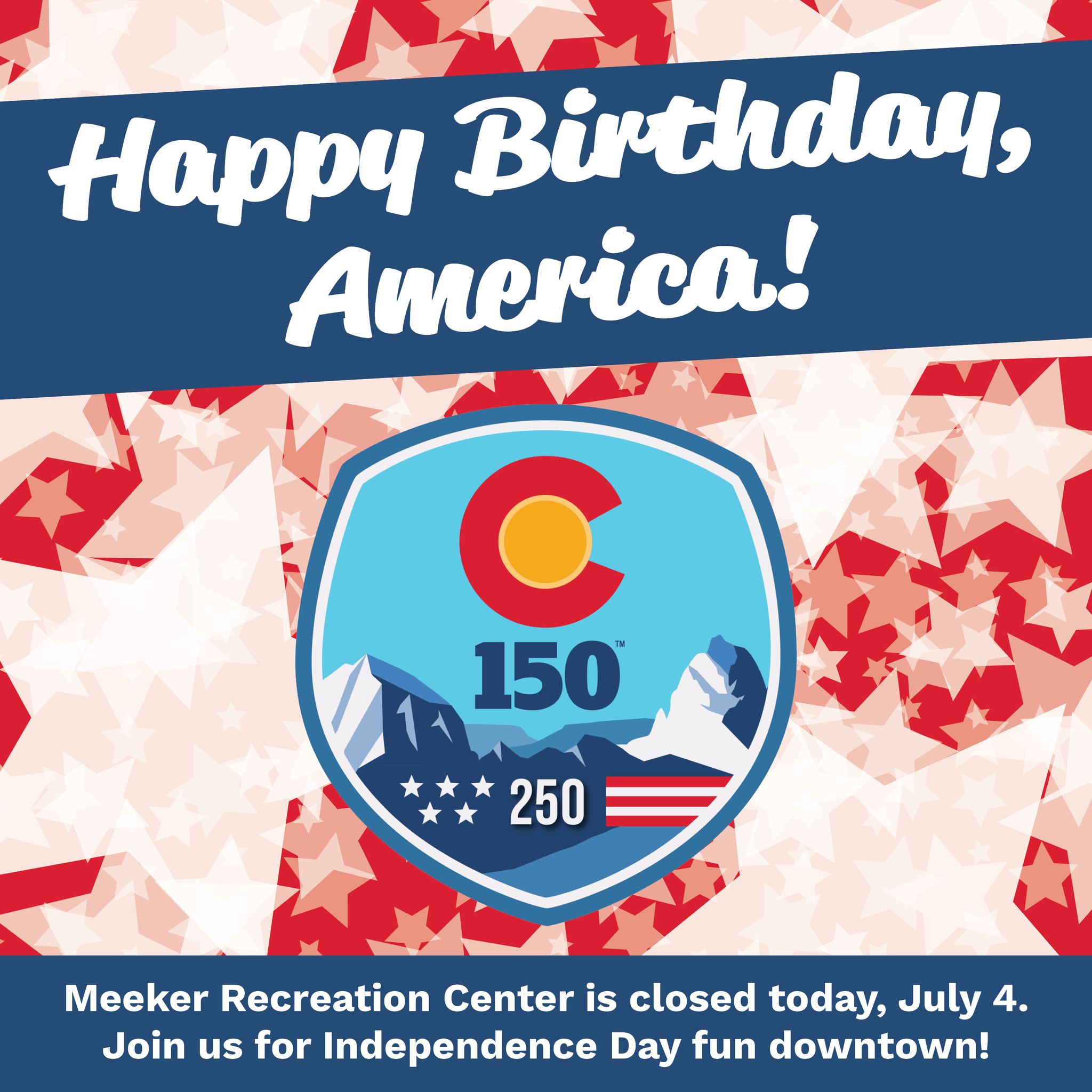 Happy Independence Day! MRC is closed today, but you can join us for the 5K this morning downtown and the basketball tournament at the Admin Building (555 Garfield Street) starting at Noon!