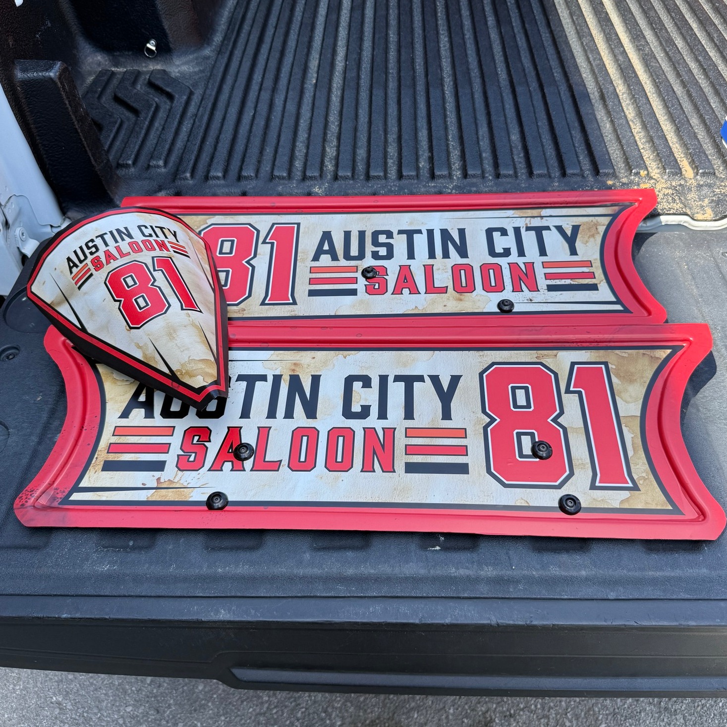 Wrapping some go-kart panels for fun times. Thanks to @austincitysalooncorbin and @huddlestonrealestate!