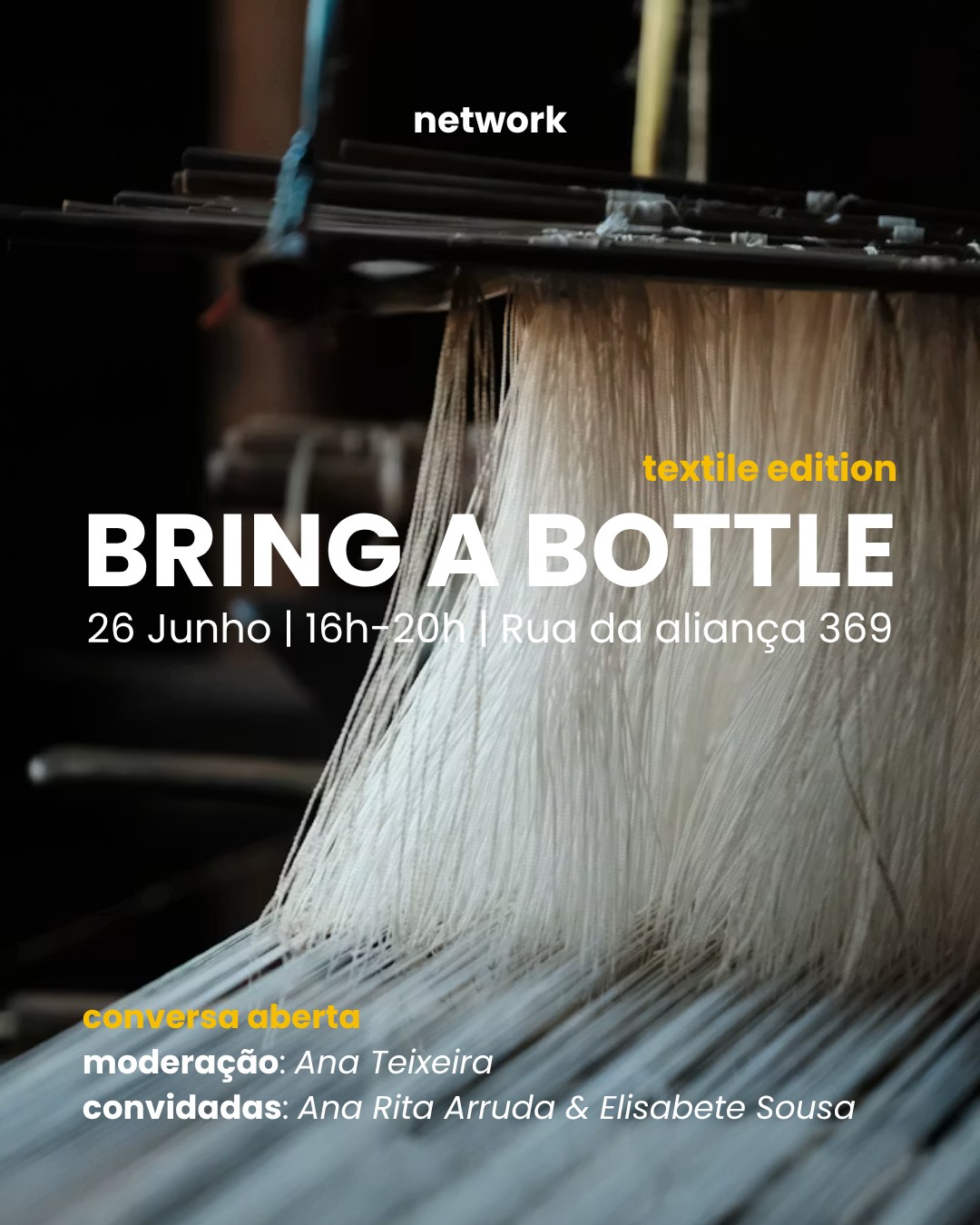 O “Bring a Bottle” é um evento de network exclusivo da Design-Minder, perfeito para profissionais criativos que querem renovar ideias e conectar-se com outros talentos. Acontece na última sexta-feira de cada mês, das 16h às 20h, e decorre já esta semana!
Traga a sua bebida favorita e aproveite este momento único de partilha, criatividade e networking. Estamos ansiosos pelo próximo encontro!
ENG
‘Bring a Bottle’ is Design-Minder’s exclusive event, perfect for creative professionals looking to refresh ideas and connect with other talents. It happens on the last Friday of every month, from 4pm to 8pm, and it’s this week!
Bring your favorite drink and enjoy this unique moment of sharing, creativity and networking. We look forward to the next meeting!