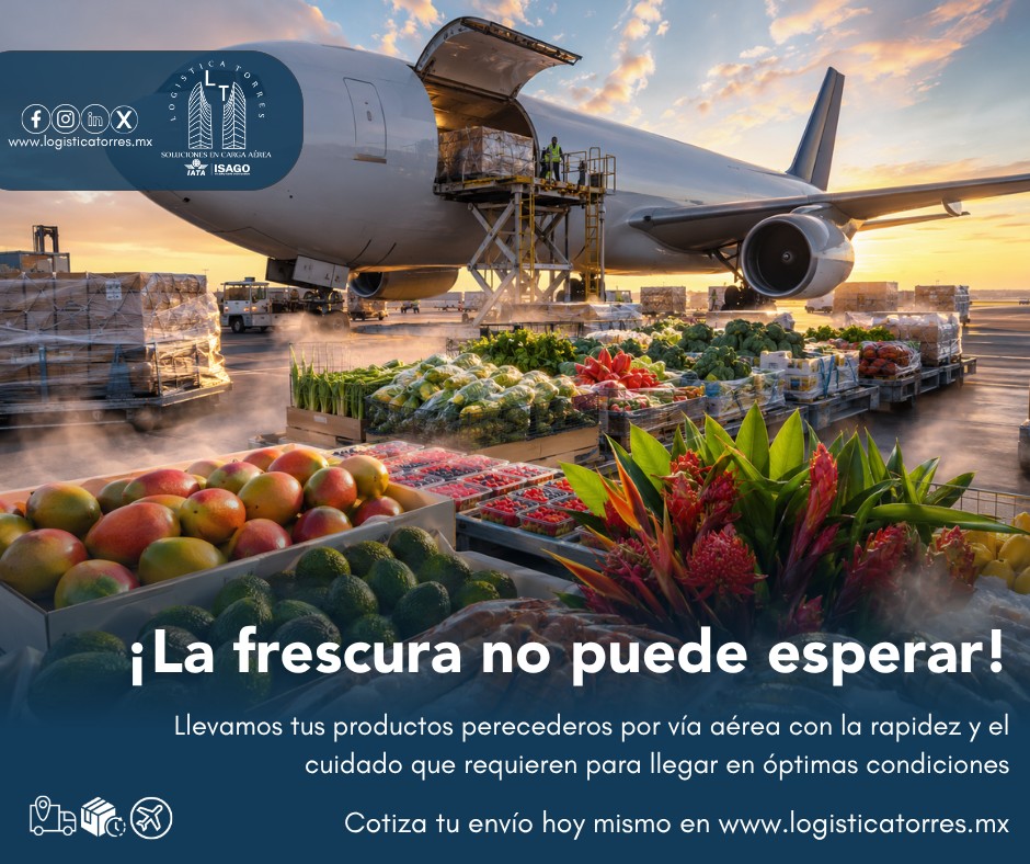 🥑🍓🌽✈️ La frescura no puede esperar.
En Logística Torres llevamos tus productos perecederos por vía aérea con la rapidez y el cuidado que requieren para llegar en óptimas condiciones a su destino.
❄️ Manejo especializado para carga perecedera
⏱️ Menores tiempos de tránsito
📦 Atención y seguimiento operativo
✈️ Cobertura aérea a nivel nacional
Frutas, verduras, flores, mariscos, alimentos y más...
porque cuando se trata de productos perecederos, cada hora cuenta. 🌡️
📩 Cotiza con nosotros y asegura que tu mercancía llegue fresca, segura y a tiempo.
.
.
.
.
#Perecederos #CargaAérea #CadenaDeFrío #LogísticaTorres #Logística #TransporteAéreo #ProductosFrescos #tucargasegura #tucargasegurayatiempo #logistica #volariscargo #logisticaytransporte #SomosLogisticaTorres #enviosnacionales