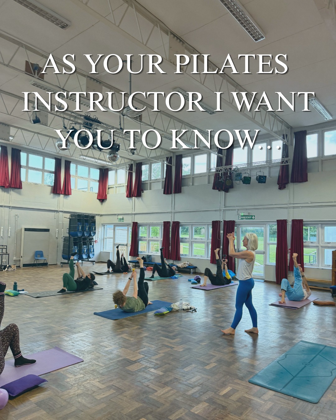 As your Pilates Instructor I don't care what you wear, I don't care if you do those last two sets and I don't care if you never do a shoulder stand.
What I do care about is you moving safely, at your own pace and your own level and that is why I offer corrections, props, support and modifications and why I will always give you the option to rest or sit an exercise out if it is not right for.
I am always happy that you have chosen to spend an hour with me on your mats. I honestly have the BEST class members and even though I know you are calling me all kinds of names under your breath (and sometimes to my face) when I yet again get distracted and forget where we are in The Hundred, the fact that you come back week after week means a lot to me.
.
.
.
.
Post inspired by @corecontrolpilateshertford
#pilatesinstructor
#pilatesinstructorlife
#cursing
#matchingsets
#rolloutyourmat