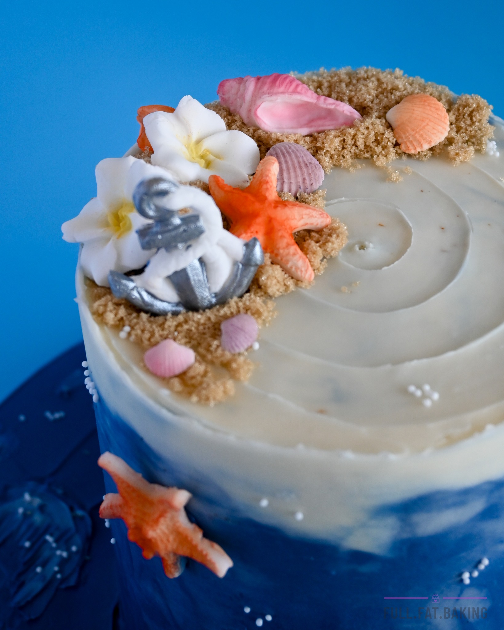 A beach-themed birthday cake for Jenny 💜
Ocean-blue ganache, sandy biscuit crumbs, shells, starfish, flowers, an anchor and a wooden-style name plaque.
Basically a tiny edible beach, minus the actual sand in your shoes and the emotional damage of trying to park near the sea in August.
Custom cakes available to order in Paphos.
#fullfatbaking #paphoscakes #cypruscakes #customcakescyprus #beachcake #oceancake #seacake #birthdaycakecyprus #summerbirthdaycake #custombirthdaycake #edibledecorations #sugarpastecake #paphosbakery #cyprusbakery #paphosbusiness