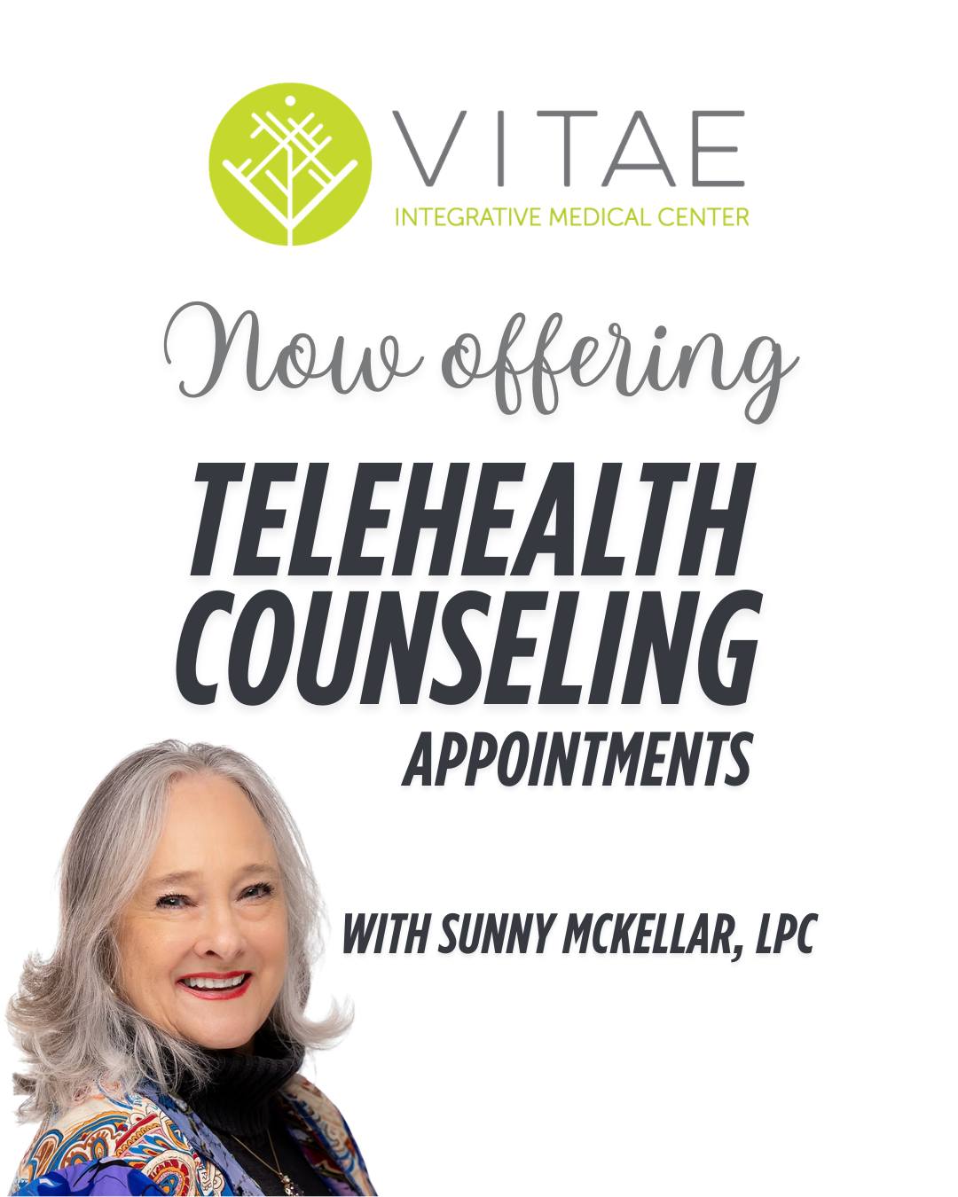 We're pleased to announce that we now have telehealth counseling appointments available with Donna "Sunny" McKellar, LPC.
With more than a decade of experience and a compassionate, trauma-informed approach, Sunny helps individuals move beyond survival and toward healing, resilience, and growth.
The best part? You can meet with Sunny from the comfort and privacy of your own home. No commute. No waiting room. Just dedicated support when you need it most.
If you've been thinking about reaching out for support, this is your invitation to take the first step. Your mental and emotional well-being matter.
Sunny is accepting new patients and has immediate availability.
Call 907-929-2222 to schedule today.