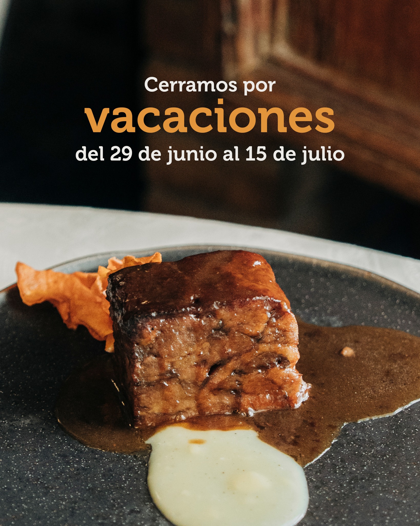 🌿 Nos tomamos unos días de descanso
En el Mesón del Pastor estaremos de vacaciones del 29 de junio al 15 de julio.
Volvemos pronto para seguir compartiendo mesa, cocina y buenos momentos.
¡Nos vemos a la vuelta! 🧡
#mesondelpastor #bibgourmand #morella #elsports #guíarepsol