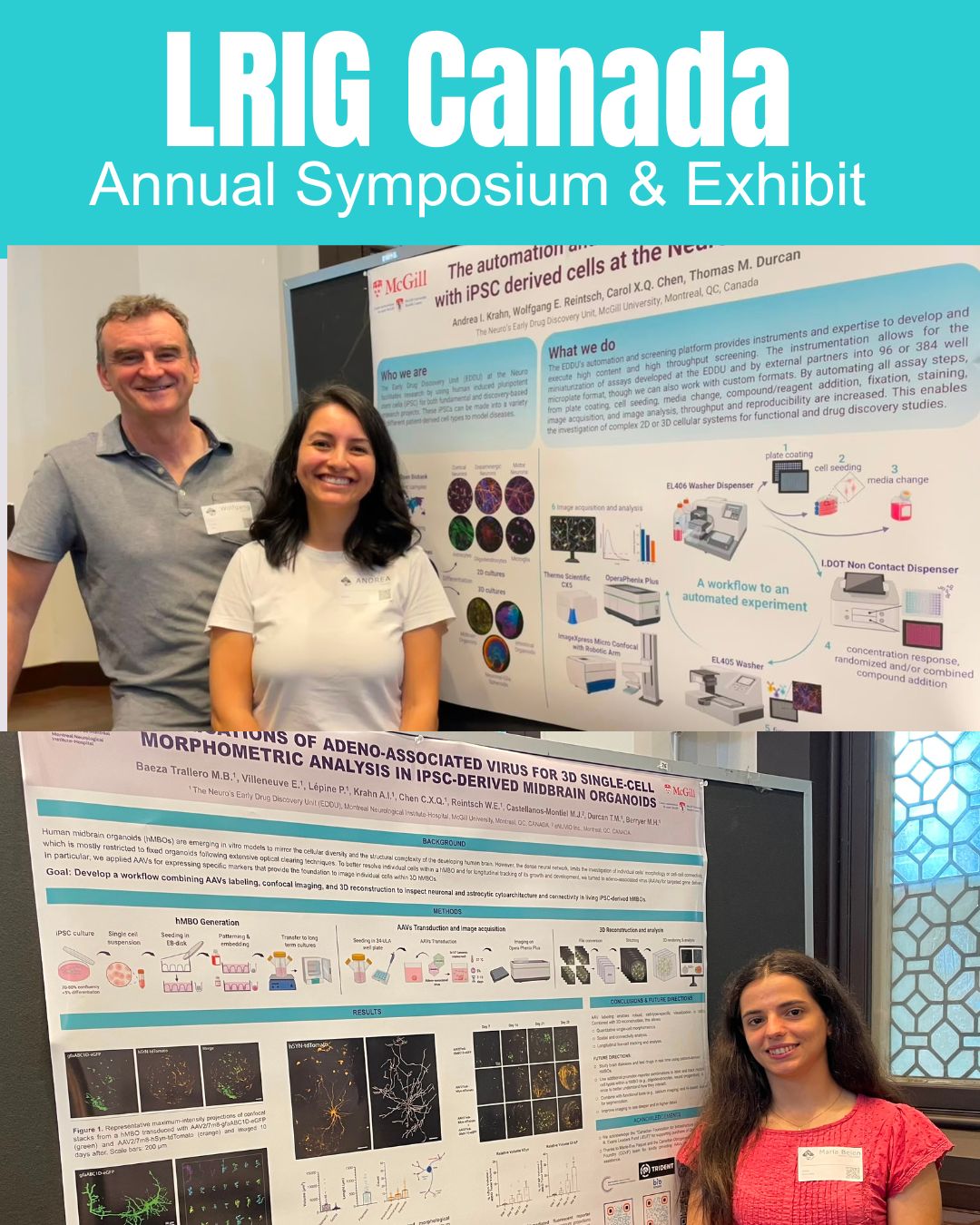 ๐ We had an amazing time at the LRIG Canada Annual Symposium last week, showcasing our automation pipeline and organoid work. It was wonderful to connect with so many like-minded scientists and have such meaningful conversations. To top it all off โ one of our two posters was awarded! A fantastic way to close out the week ๐ .
Thank you to everyone who stopped by. See you next year! ๐ง
#LRIGCanada #automation #iPSC #research #neuroscience