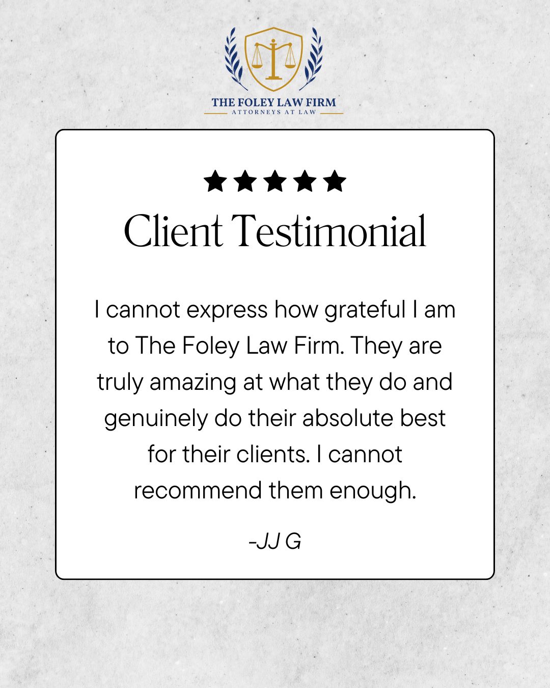 When you are dealing with a legal issue, you need a team that is genuinely on your side. We are incredibly grateful for feedback like this from our client, and we remain dedicated to doing our absolute best for every single person we represent. 🤝
#TheFoleyLawFirm #coloradosprings