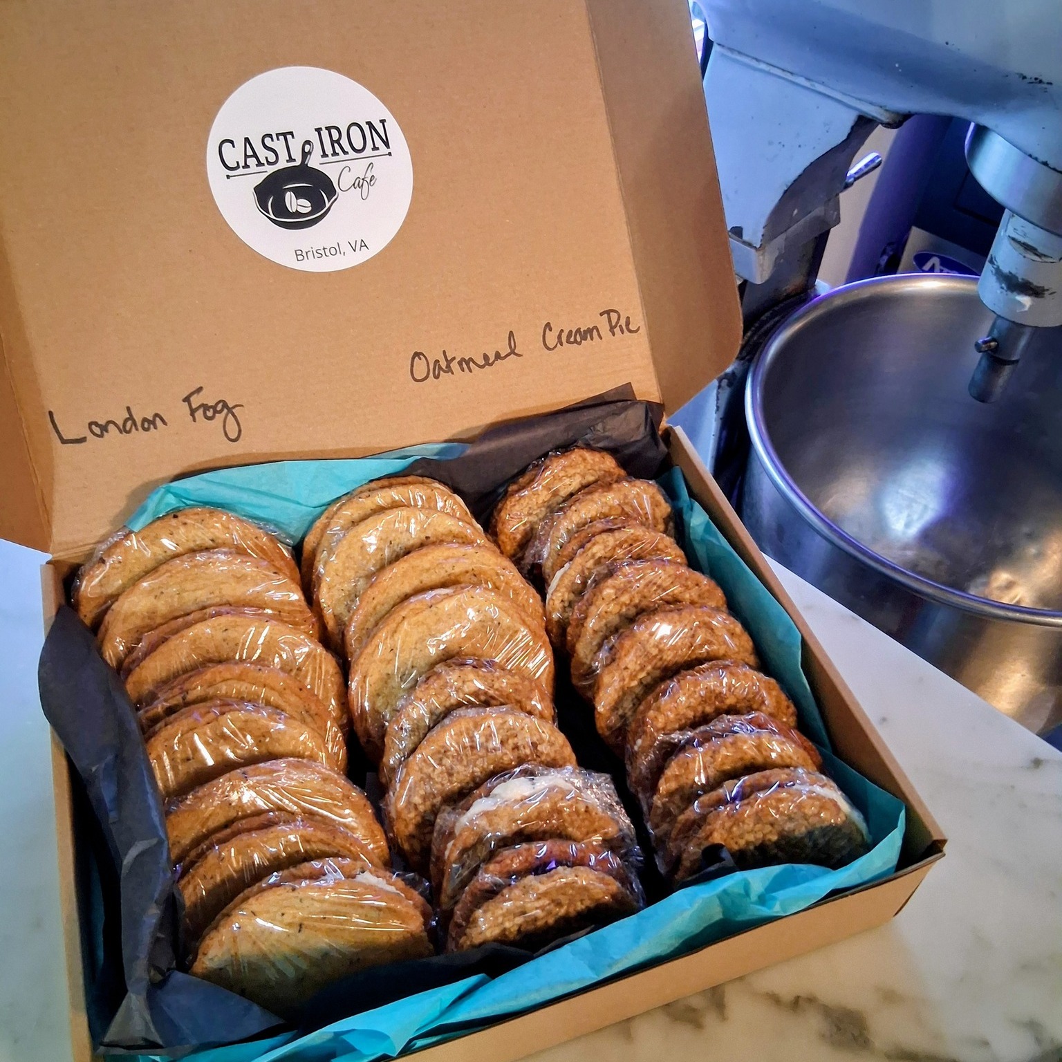 Cookie Boxes available by the dozen or half dozen!
24 hour notice is required for the boxes. castiron-cafe.com