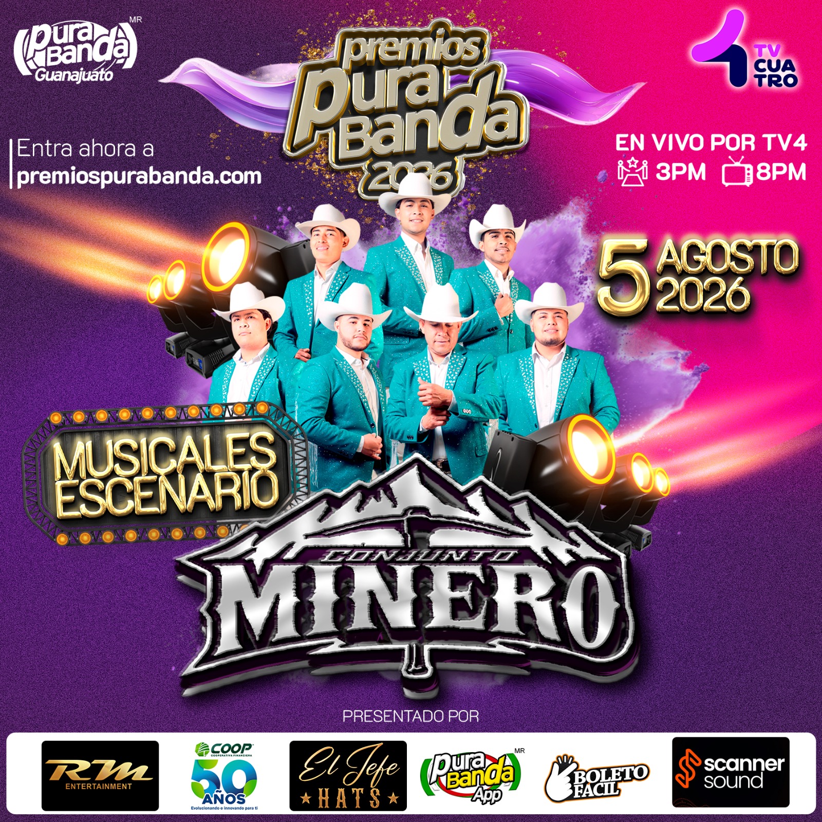 🎺🔥 ¡CONJUNTO MINERO LLEGA AL ESCENARIO DE PREMIOS PURA BANDA! 🔥🎺
La fiesta del talento guanajuatense se esta cocinando 🔥Sonando y Pegando Macizo, llega una presentación que promete poner a vibrar el escenario con todo el ritmo, la energía y la pasión. ¡Nos vemos este 5 de agosto en esta gala! ✨🎤
#PremiosPuraBanda2026 #ConjuntoMinero #LaFiestaDelTalentoGuanajuatense #PuraBandaGuanajuato #premiospurabandaportv4 🎶🏆🔥