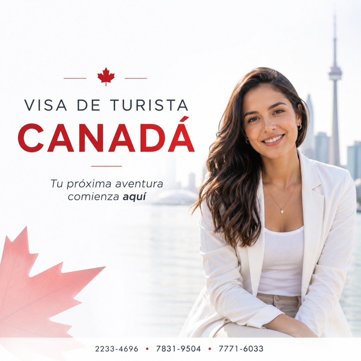 🇨🇦 ¿Querés viajar a Canadá? 🌍
¡Nosotros te ayudamos a hacerlo realidad! ✈️
En Legal Visa Asesoría Migratoria te acompañamos en todo el proceso para obtener tu visa de turista canadiense sin estrés ni errores.
Con nuestra asesoría profesional, viajar por placer, visitar a tu familia o conocer Canadá está más cerca de lo que pensás. 🍁
📋 Llenado correcto de formularios
📑 Revisión completa de documentos
🧭 Guía paso a paso hasta el envío de tu solicitud
💬 Escribinos hoy y comenzá tu trámite con confianza.
⚠️ Recordá: la embajada decide, pero una buena preparación puede marcar la diferencia.
📲2233-4696
📲 WhatsApp: 7831-9504 / 7771-6033
📍 Legal Visa Asesoría Migratoria
🔐 Profesionalismo que te abre las puertas a Canadá 🇨🇦