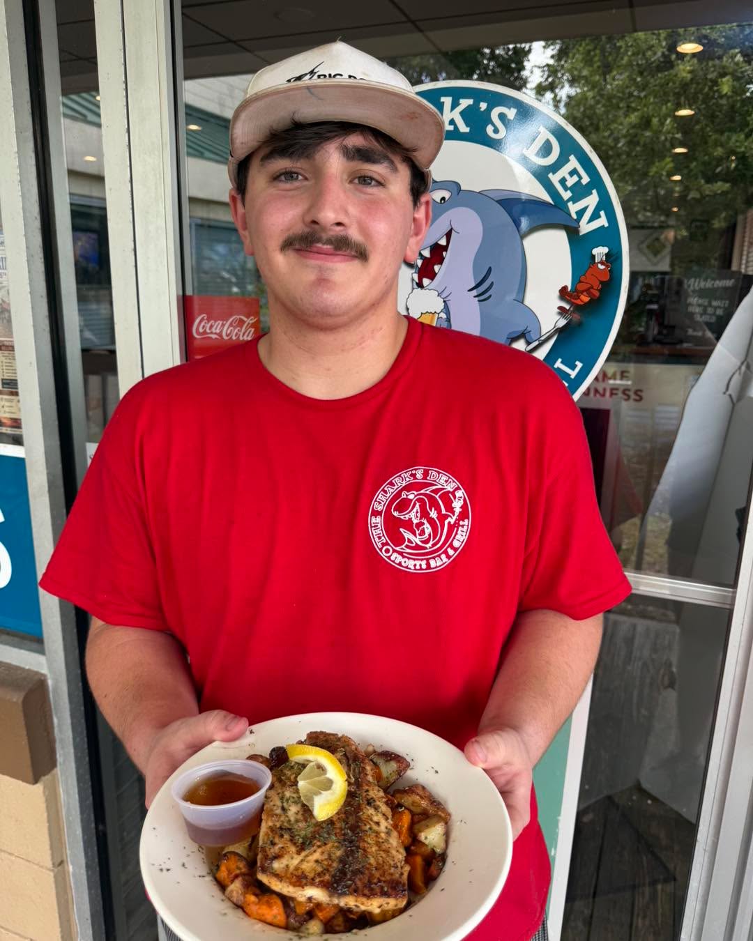 Don’t flop on this fresh catch🐟 we’re serving up fresh red drum just right! Try it blackened, grilled, or fried as an appetizer, on our signature tacos, or just as a sandwich! We are also featuring the red drum as an entree served with a mixed potato hash and a honey bourbon glaze 🍯 #sharksdenbarandgrill #FreshCatch #seafoodlovers #weekendmood