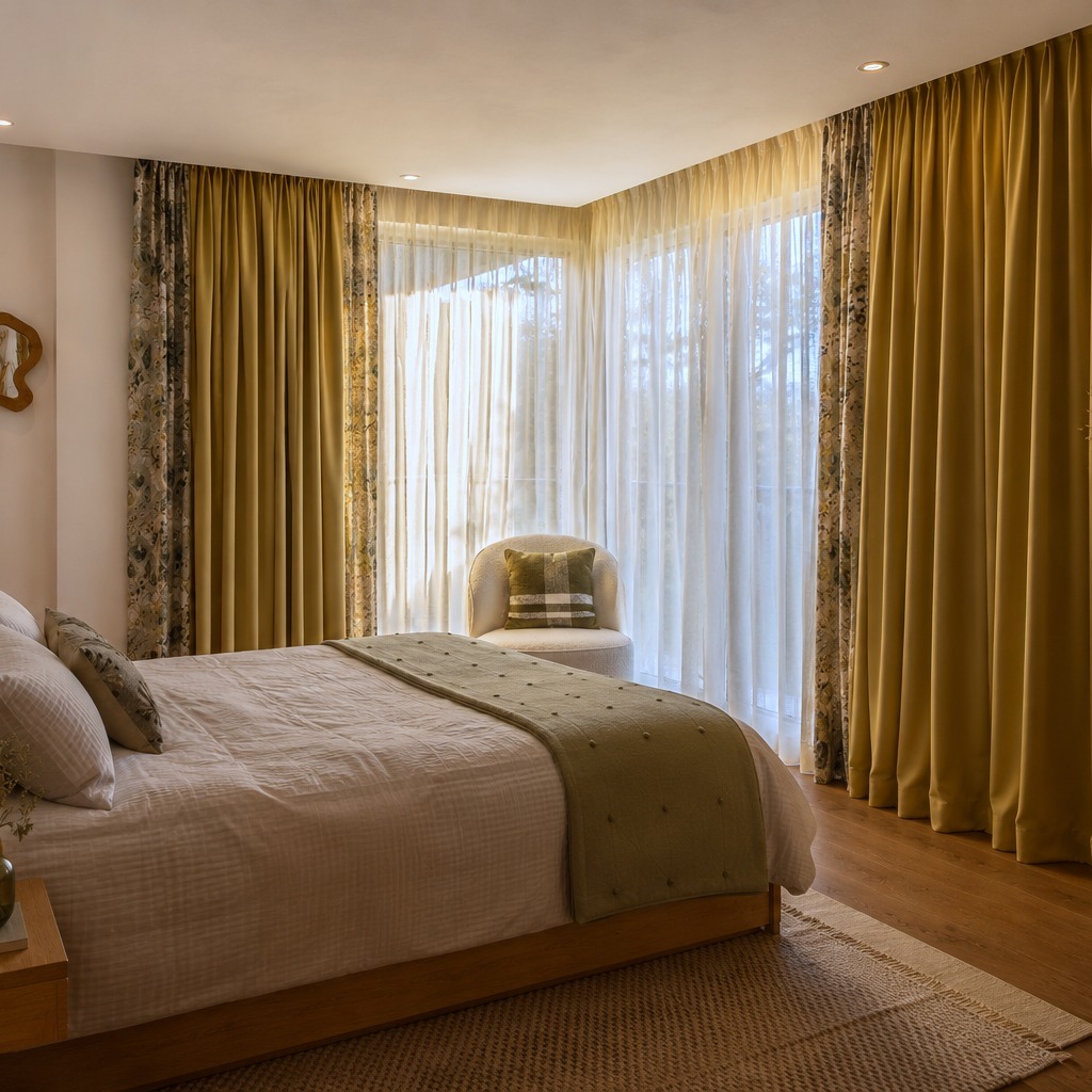 Rideaux et voilages sur mesure à Vannes
Une chambre pensée pour le confort, du lever au coucher. 🌿
Dans cette belle maison de Vannes, nous avons imaginé un habillage de fenêtre alliant douceur, élégance et fonctionnalité.
Le jour, les voilages filtrent délicatement la lumière naturelle et créent une atmosphère apaisante dans des tonalités vert mousse inspirées de la forêt bretonne.
Le soir, les rideaux occultants prennent le relais pour offrir une obscurité presque totale, propice au repos et aux nuits paisibles.
Chaque projet est confectionné sur mesure dans mon atelier du Morbihan, avec une attention particulière portée au choix des tissus, aux finitions et au tombé des rideaux.
Parce qu'une chambre n'est pas seulement un lieu où l'on dort : c'est un refuge, un cocon où l'on aime se retrouver.
✨ Confection de rideaux et voilages sur mesure
✨ Conseil à domicile
✨ Prise de mesures et installation
✨ Intervention entre Vannes, Auray et tout le Golfe du Morbihan
Et vous, préférez-vous une chambre baignée de lumière ou une occultation totale pour dormir ?
#RideauxSurMesure #VoilagesSurMesure #ConfectionRideaux #DecorationInterieure #ChambreParentale #Vannes #Auray #GolfeDuMorbihan #Morbihan #DecorationMaison #RideauxOccultants #AmbianceNature #MaisonBretonne #ArtisanLocal #LaMutineAuxPiedsNus